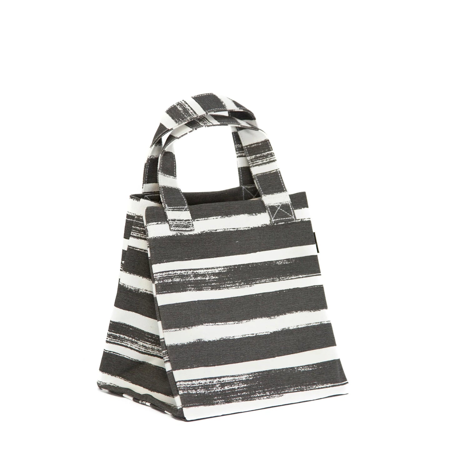 Lunch Tote, Stripes Charcoal