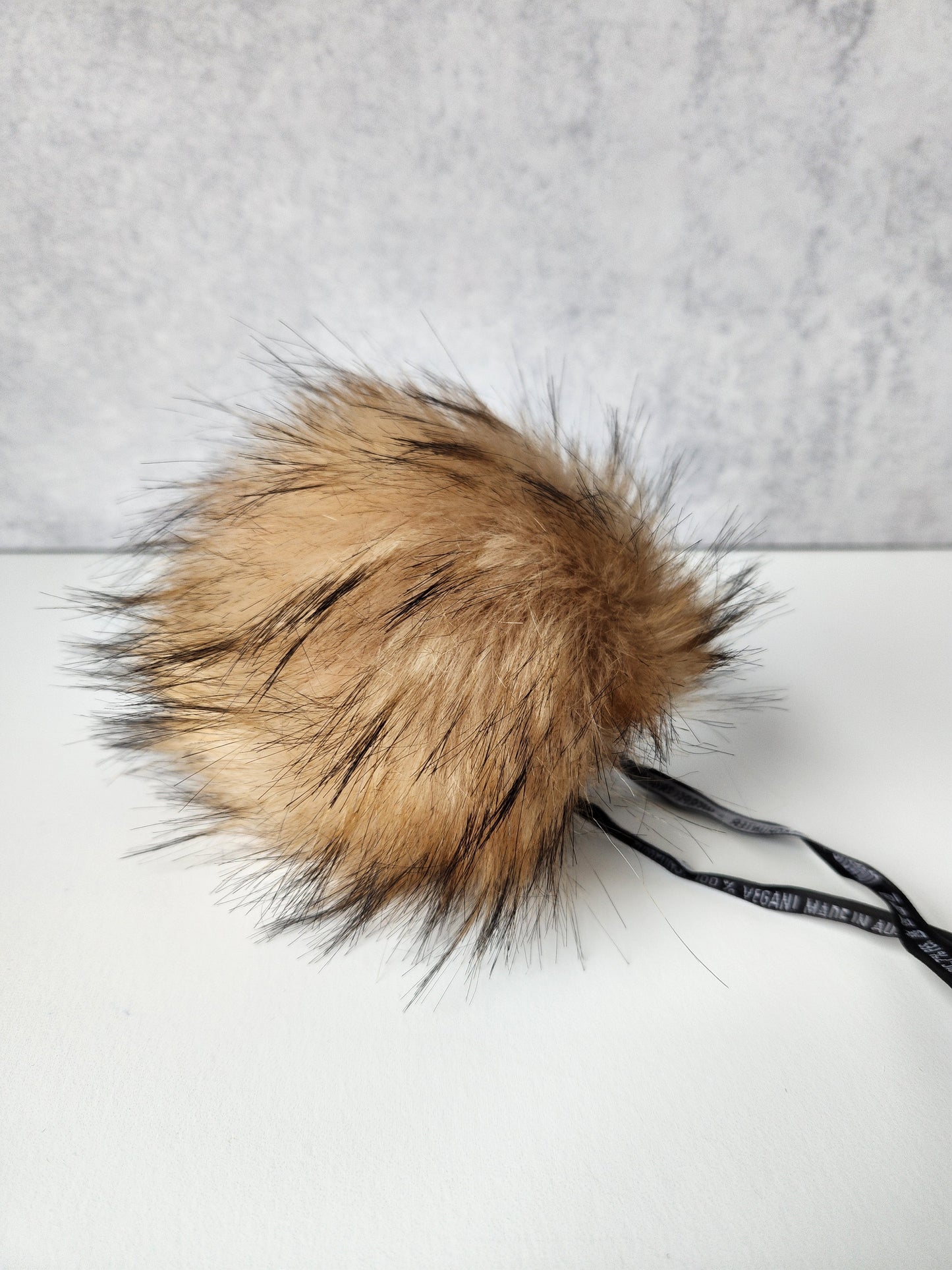 Lovafur Premium Raccoon Faux Fur Pom-Pom | Peanut