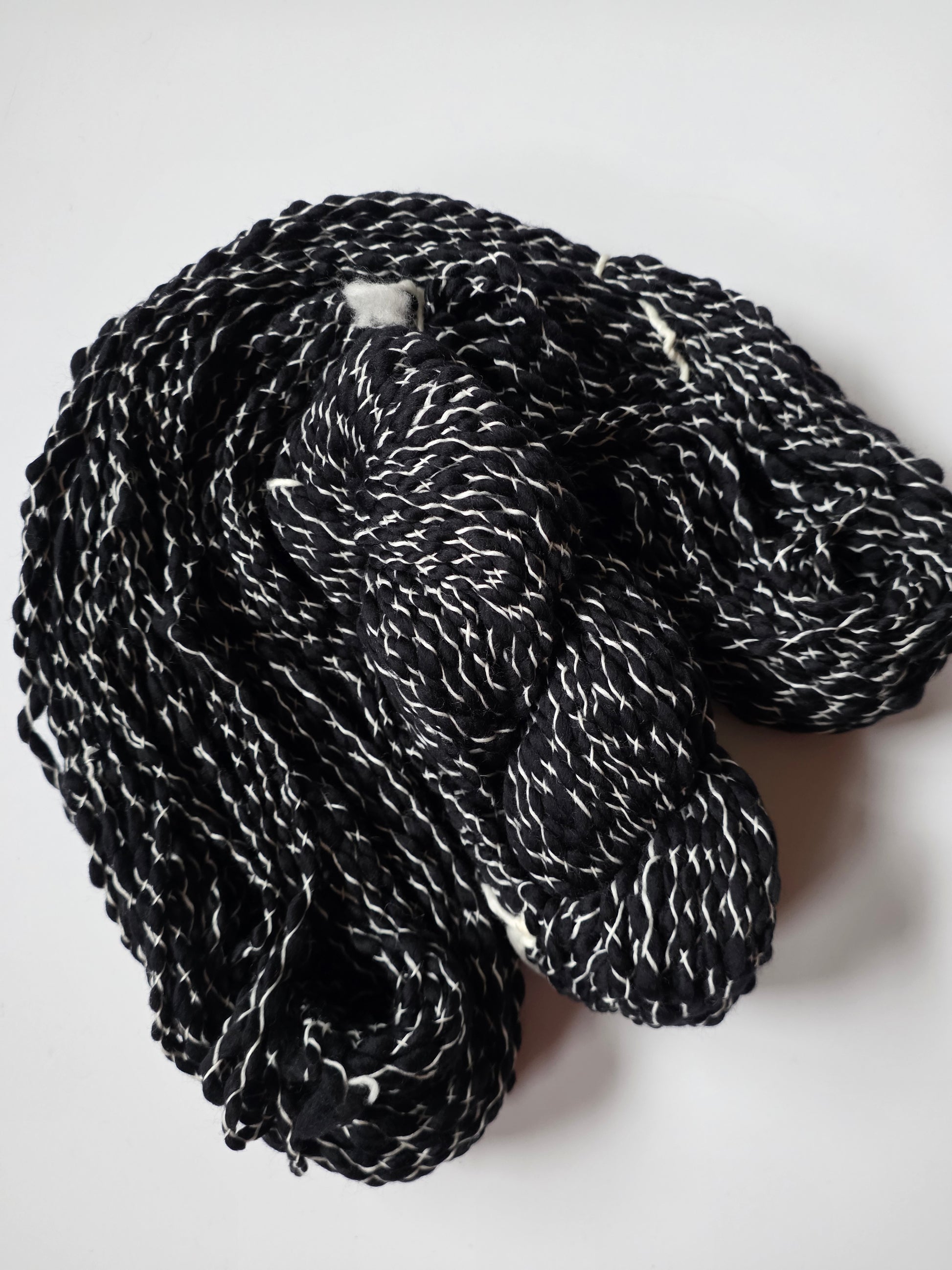 Malabrigo | Caracol on Black | Natural on Black | North Road Knits | Hand Dyed | Merino Wool | 100% Superwash Merino