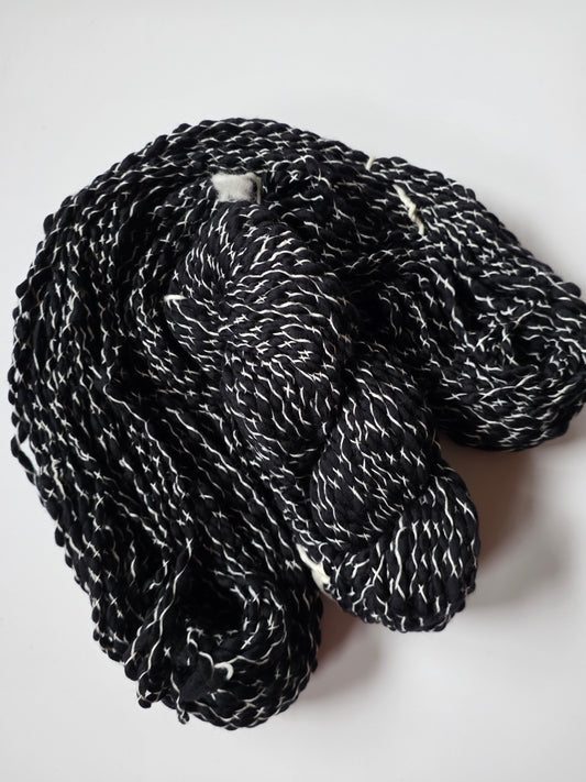 Malabrigo | Caracol on Black | Natural on Black | North Road Knits | Hand Dyed | Merino Wool | 100% Superwash Merino