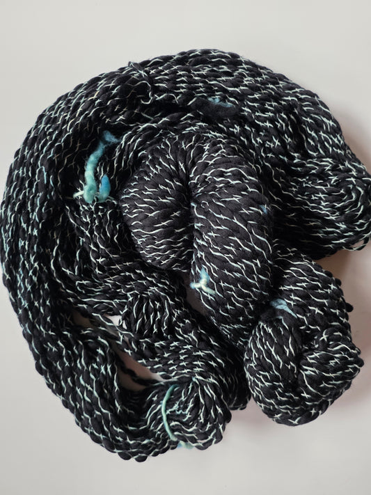Malabrigo | Caracol on Black | Water Green on Black | North Road Knits | Hand Dyed | Merino Wool | 100% Superwash Merino