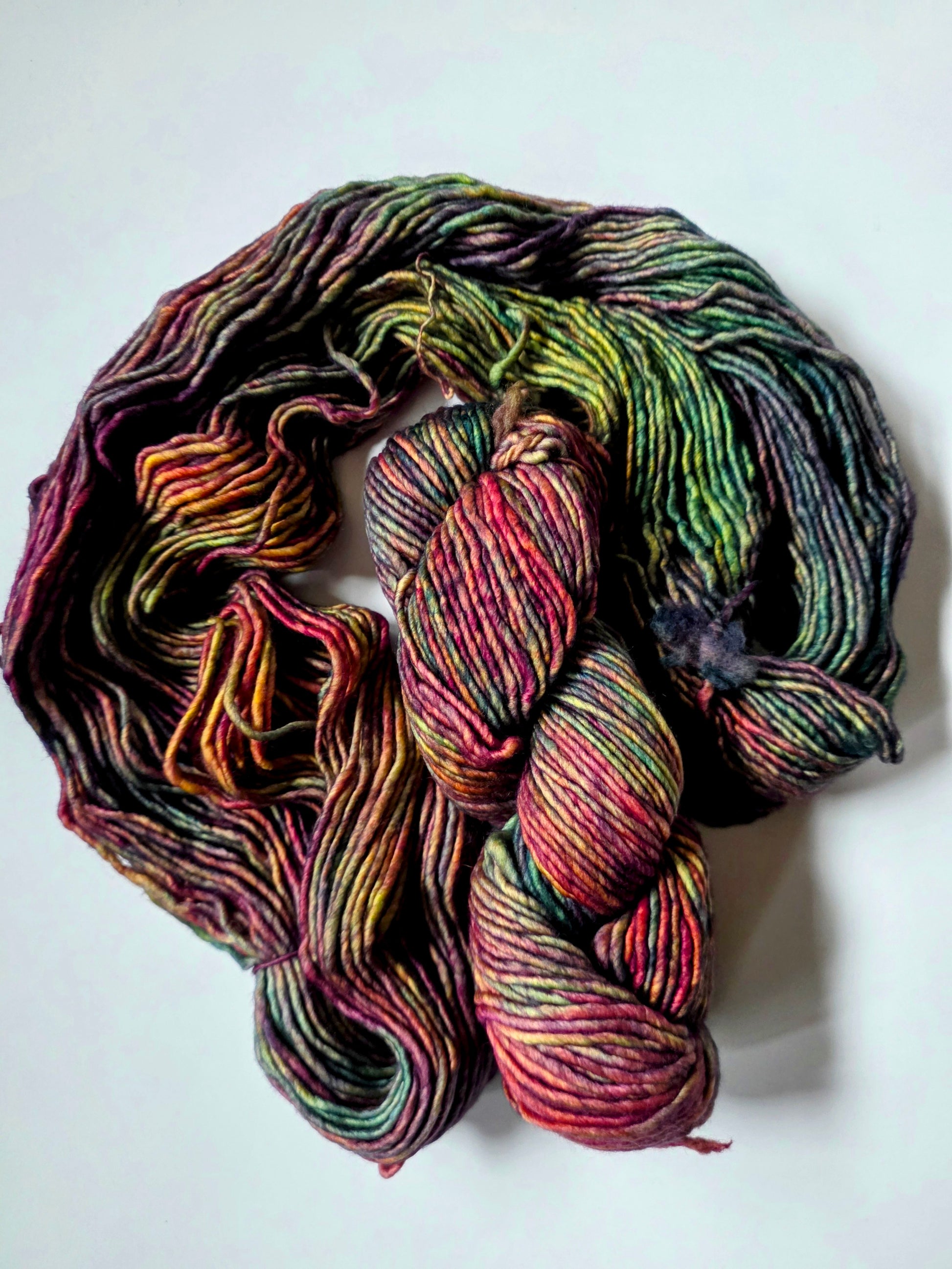 Malabrigo | Mecha | Arco Iris | North Road Knits | Hand Dyed | Merino Wool | Bulky Yarn | Single Ply | 100% Superwash Merino Wool 