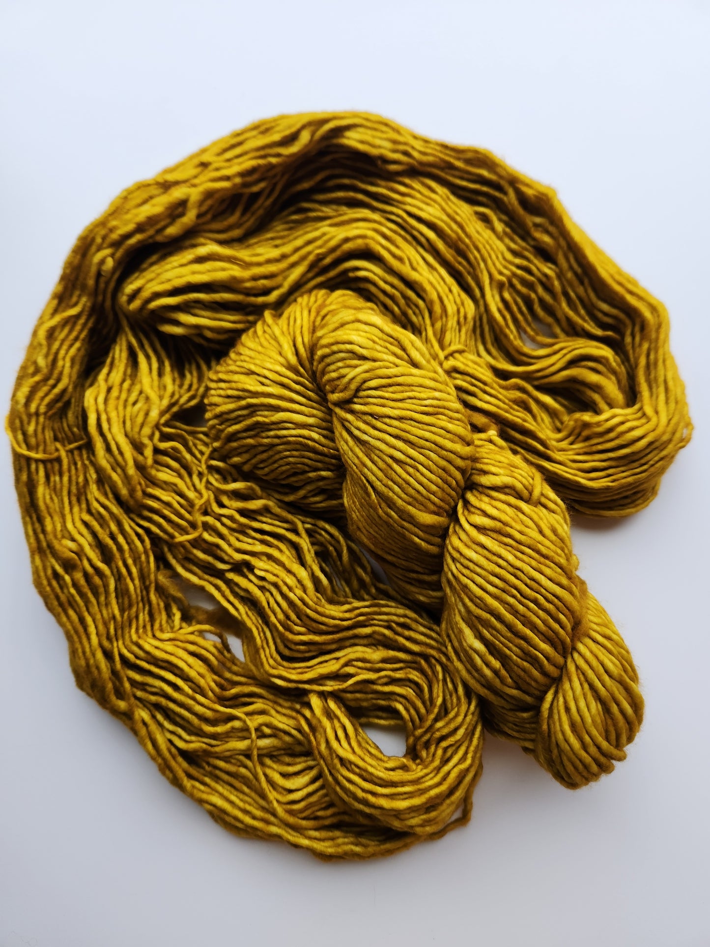 Malabrigo | Mecha | Frank Ochre | North Road Knits | Hand Dyed | Merino Wool | Bulky Yarn | Single Ply | 100% Superwash Merino Wool 