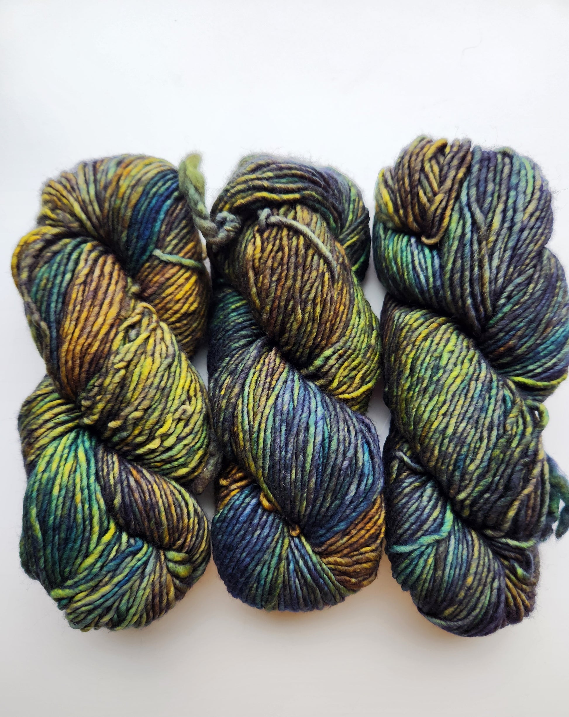 Malabrigo | Mecha | Hojas | North Road Knits | Hand Dyed | Merino Wool | Bulky Yarn | Single Ply | 100% Superwash Merino Wool 