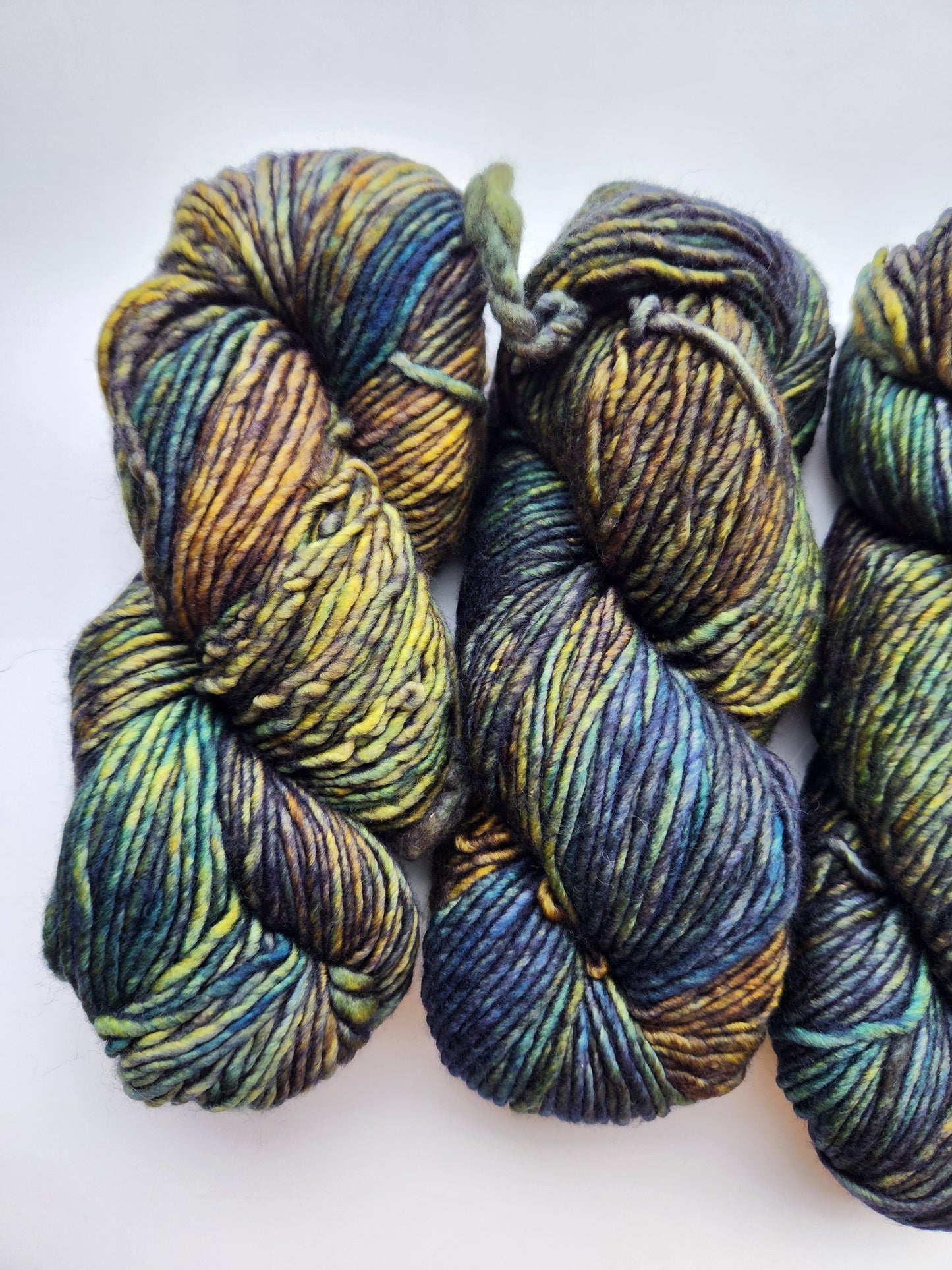 Malabrigo | Mecha | Hojas | North Road Knits | Hand Dyed | Merino Wool | Bulky Yarn | Single Ply | 100% Superwash Merino Wool 