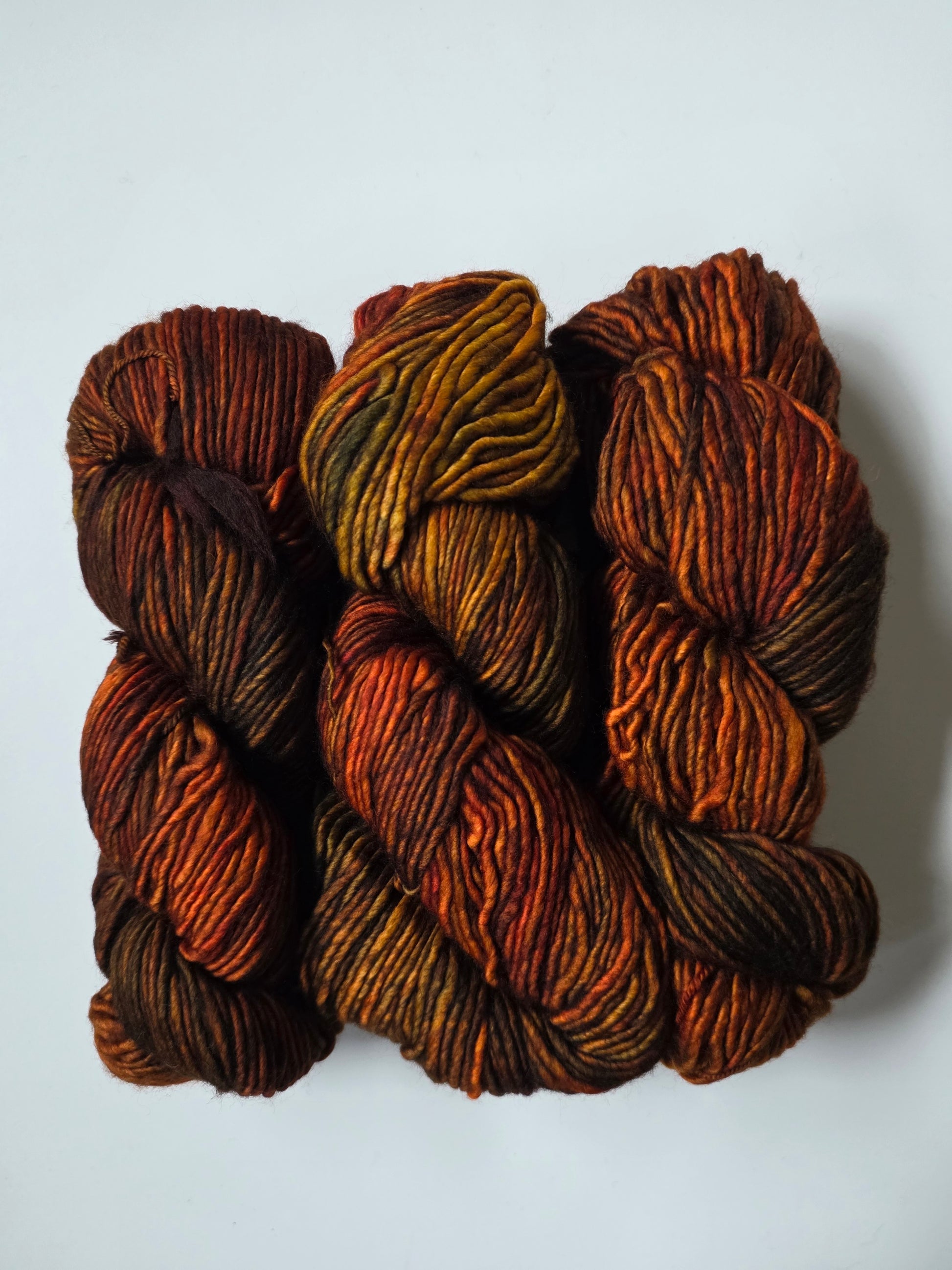 Malabrigo | Mecha | Volcan | North Road Knits | Hand Dyed | Merino Wool | Bulky Yarn | Single Ply | 100% Superwash Merino Wool 