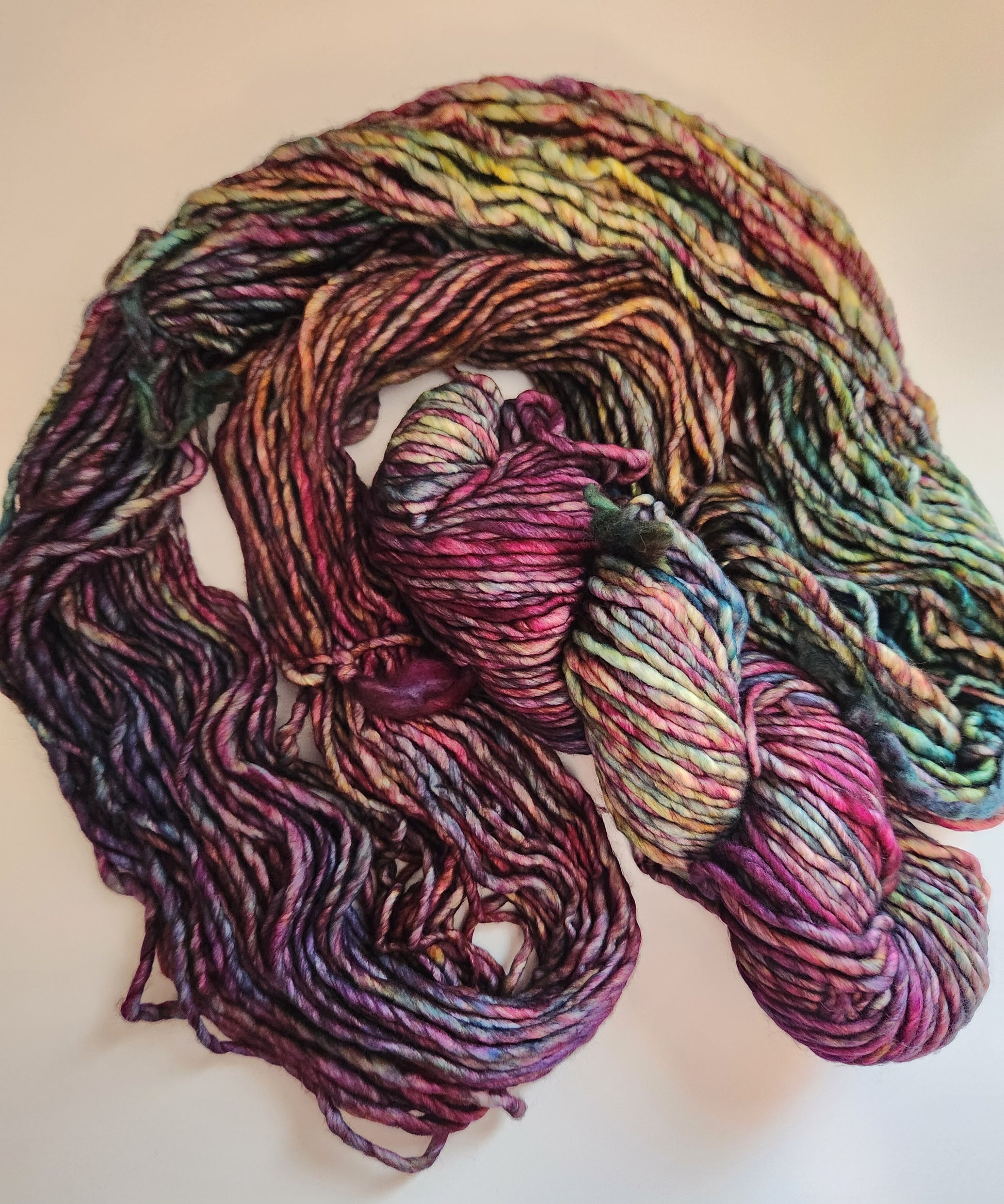 Malabrigo | Noventa | Arco Iris | North Road Knits | Hand Dyed | Merino Wool |  Bulky Yarn | 100% Superwash Merino | Single Ply Twisted