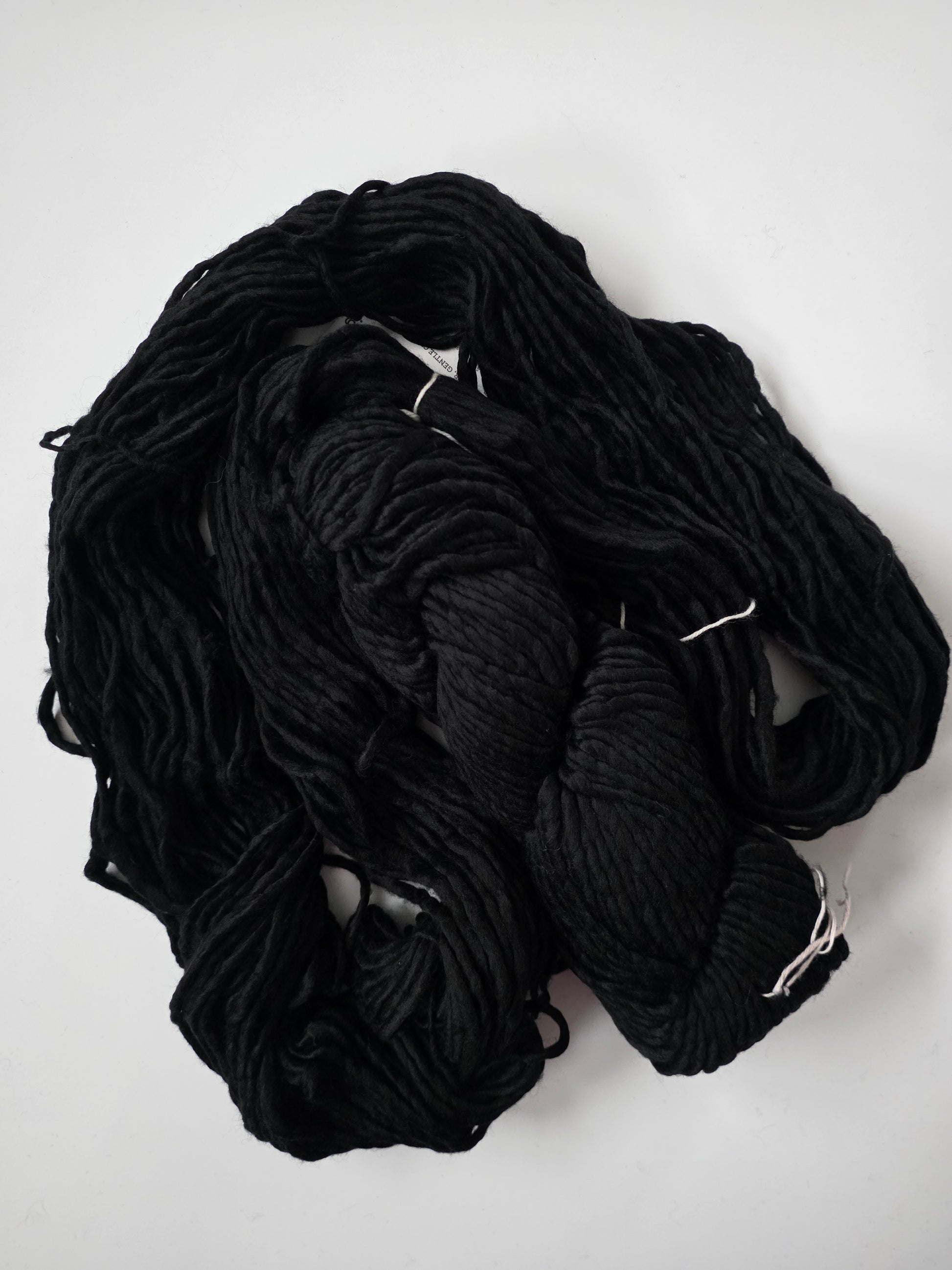 Malabrigo | Noventa | Black | North Road Knits | Hand Dyed | Merino Wool |  Bulky Yarn | 100% Superwash Merino | Single Ply Twisted