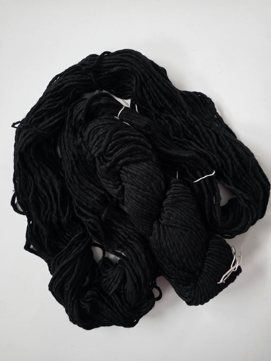 Malabrigo | Noventa | Black | North Road Knits | Hand Dyed | Merino Wool |  Bulky Yarn | 100% Superwash Merino | Single Ply Twisted