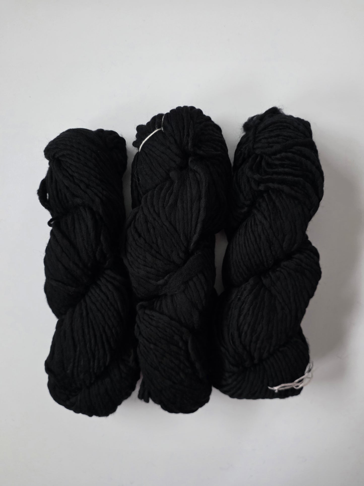 Malabrigo | Noventa | Black | North Road Knits | Hand Dyed | Merino Wool |  Bulky Yarn | 100% Superwash Merino | Single Ply Twisted