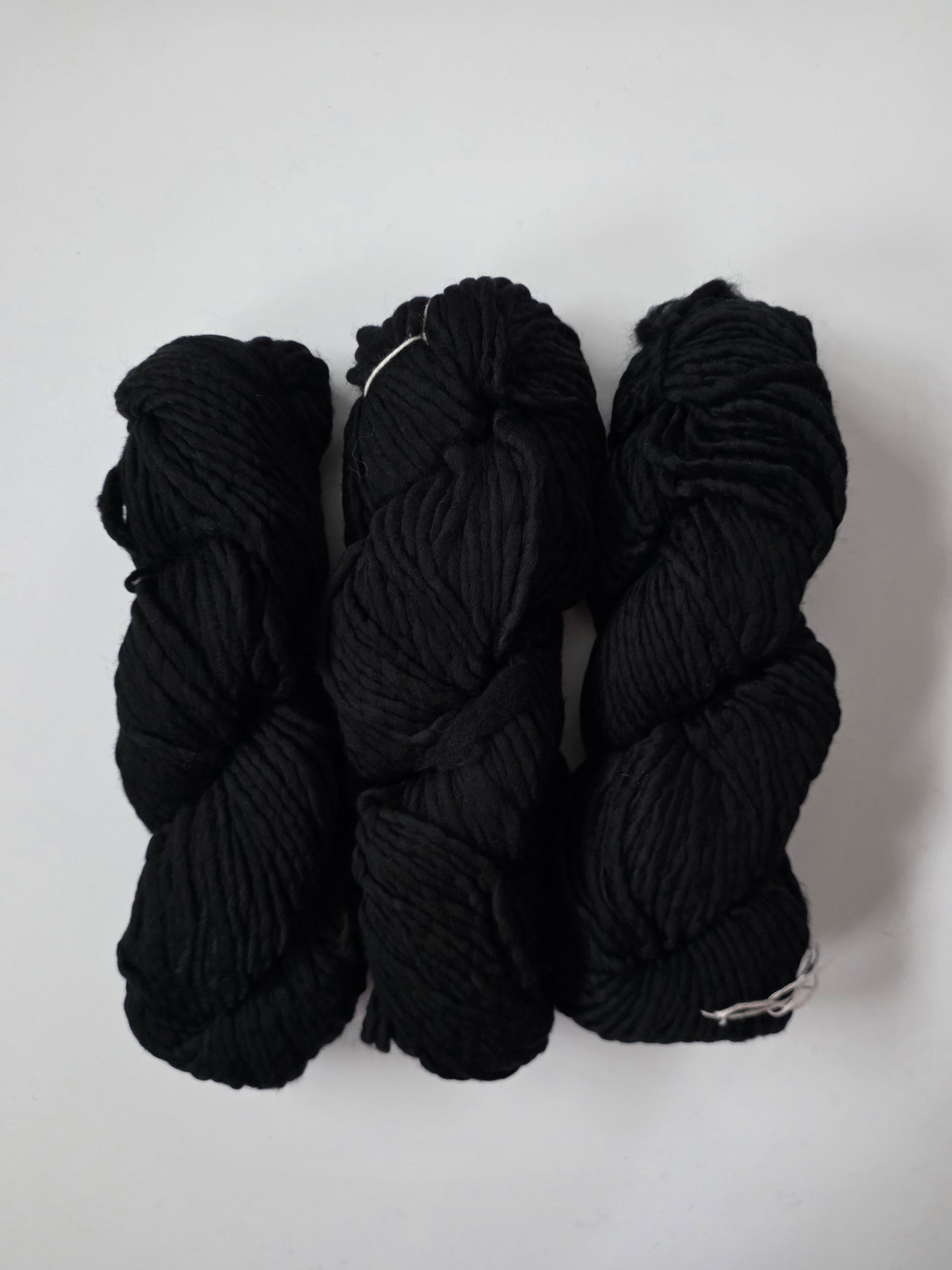 Malabrigo | Noventa | Black | North Road Knits | Hand Dyed | Merino Wool |  Bulky Yarn | 100% Superwash Merino | Single Ply Twisted