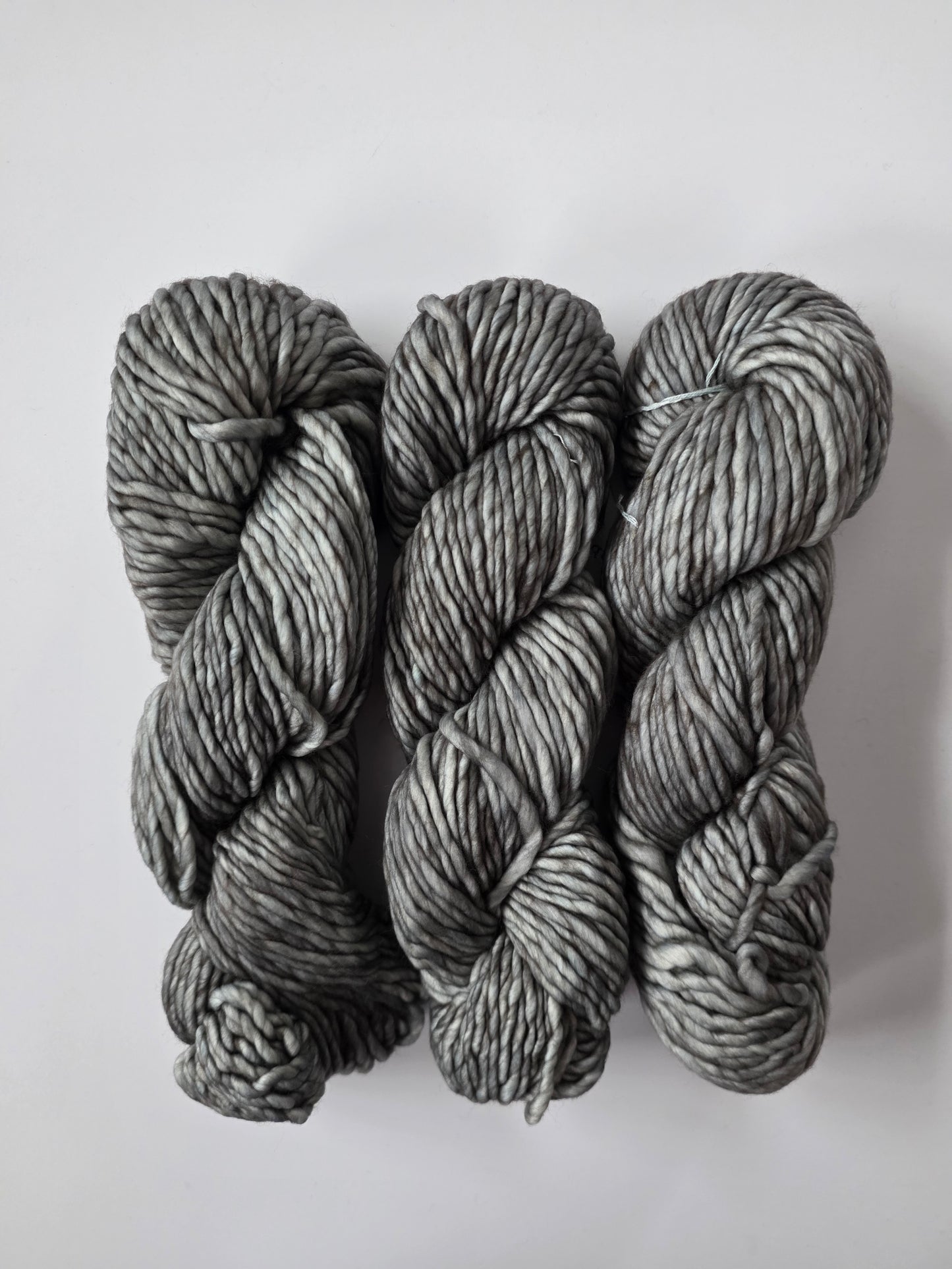 Malabrigo | Noventa | Cape Cod Gray | North Road Knits | Hand Dyed | Merino Wool |  Bulky Yarn | 100% Superwash Merino | Single Ply Twisted