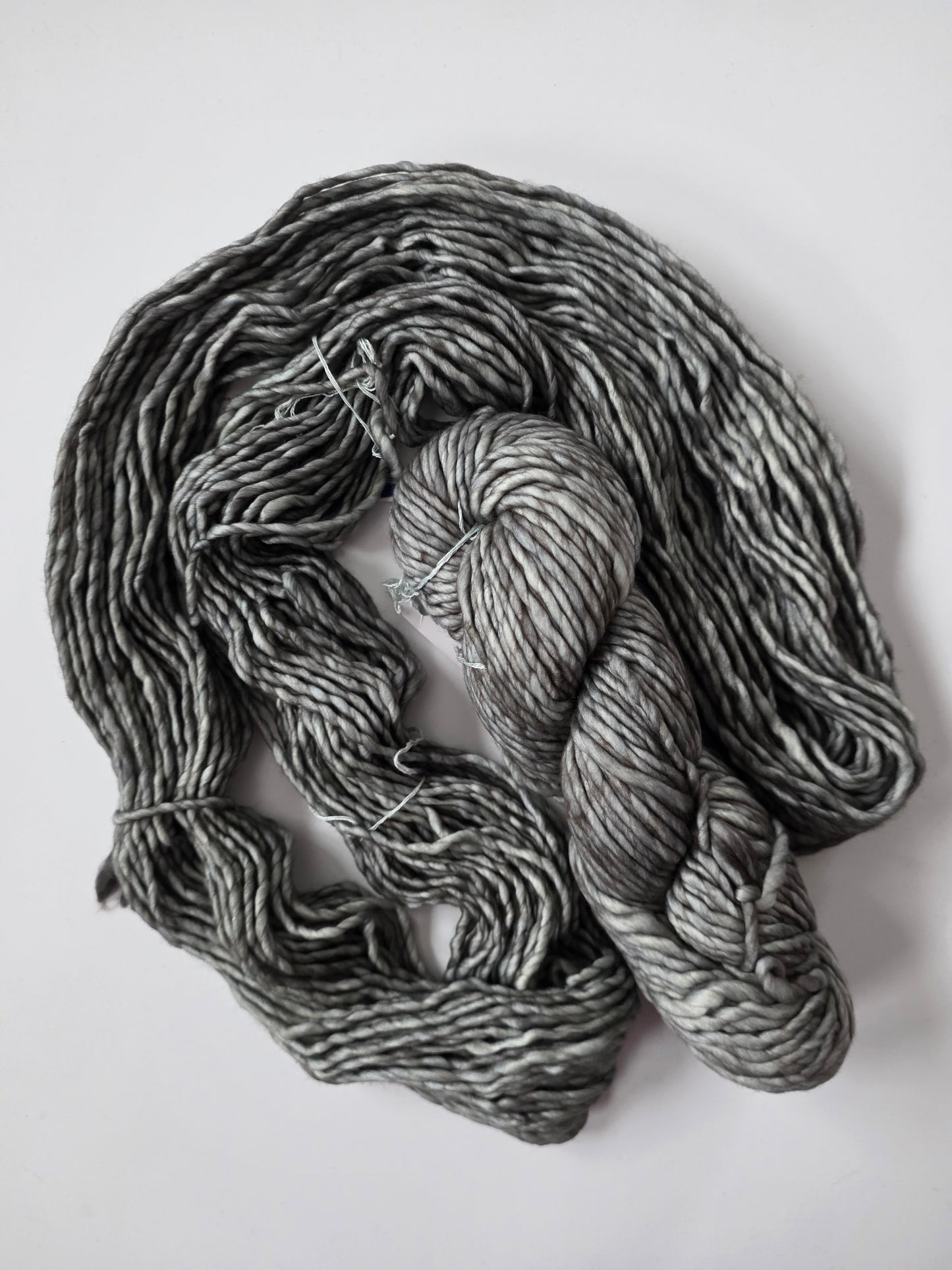 Malabrigo | Noventa | Cape Cod Gray | North Road Knits | Hand Dyed | Merino Wool |  Bulky Yarn | 100% Superwash Merino | Single Ply Twisted