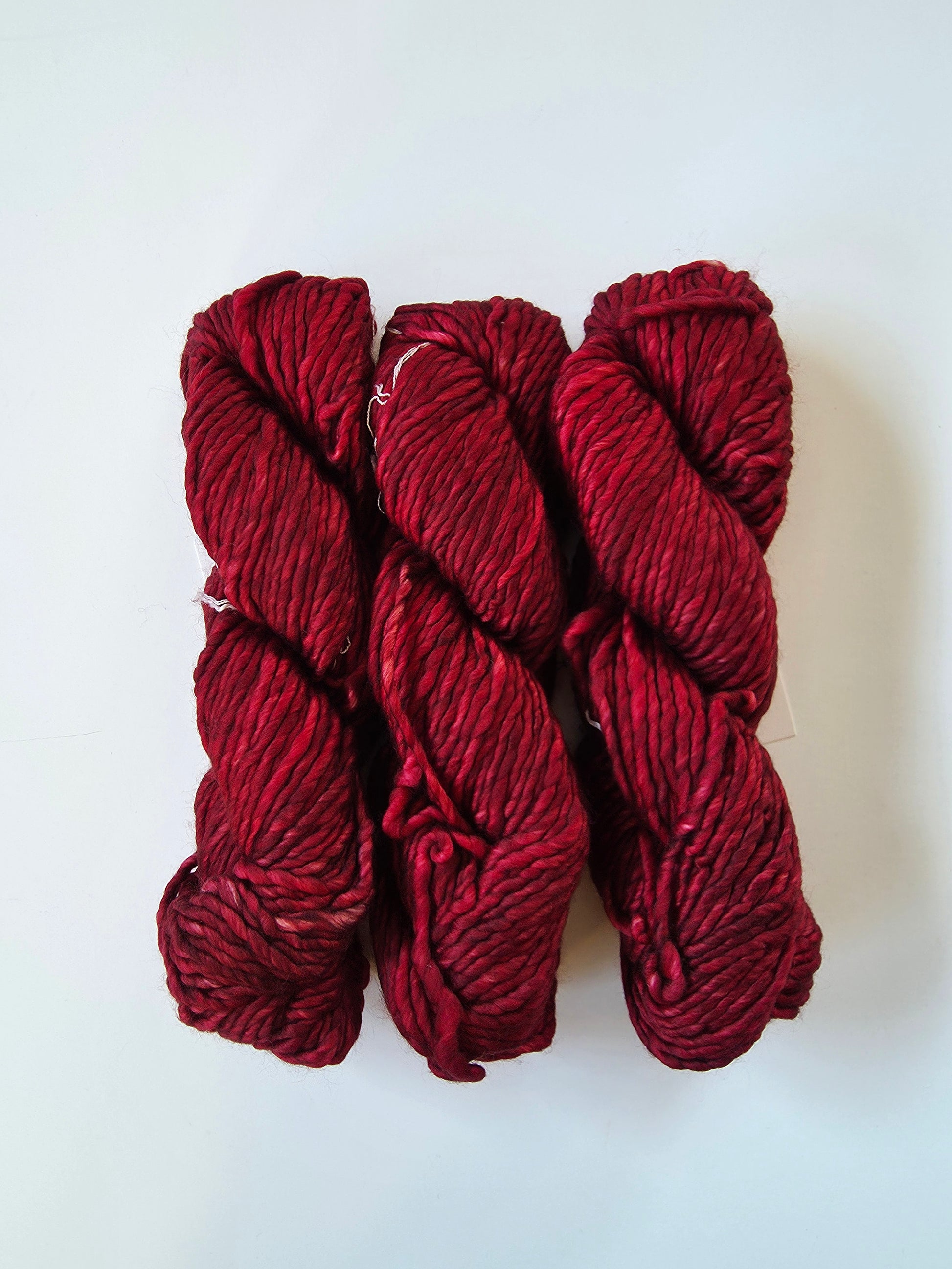 Malabrigo | Noventa | Cereza | North Road Knits | Hand Dyed | Merino Wool |  Bulky Yarn | 100% Superwash Merino | Single Ply Twisted
