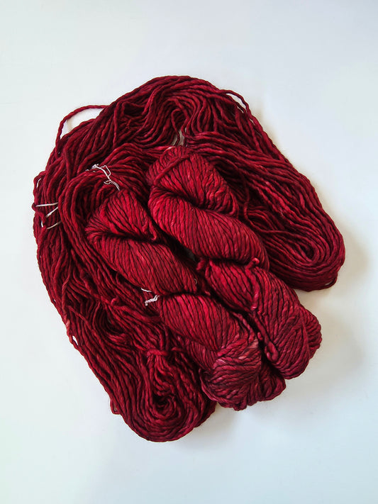 Malabrigo | Noventa | Cereza | North Road Knits | Hand Dyed | Merino Wool |  Bulky Yarn | 100% Superwash Merino | Single Ply Twisted
