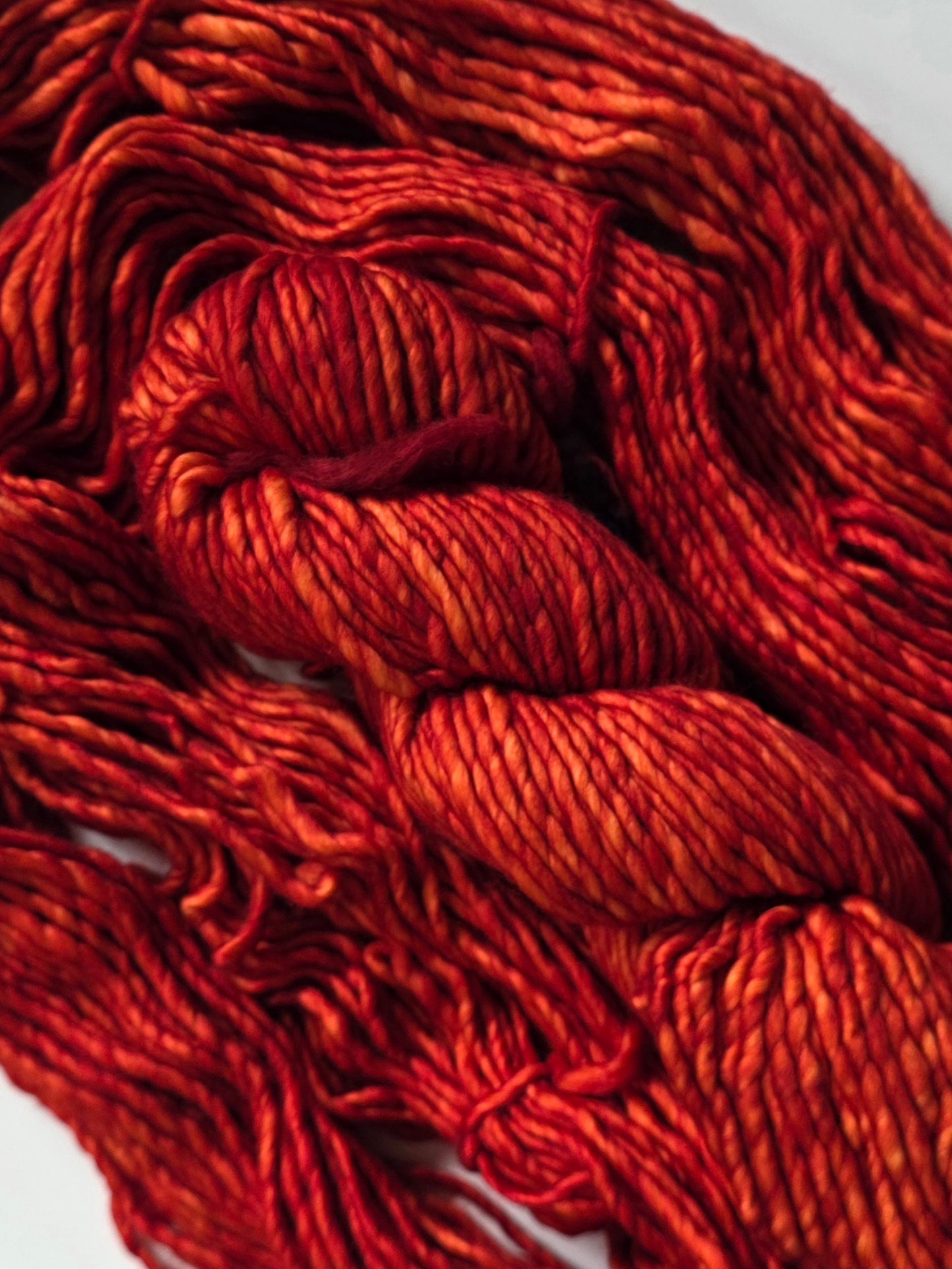 Malabrigo | Noventa | Glazed Carrot | North Road Knits | Hand Dyed | Merino Wool |  Bulky Yarn | 100% Superwash Merino | Single Ply Twisted | Yarn Shop | Grand Marais | Minnesota Yarn Shop
