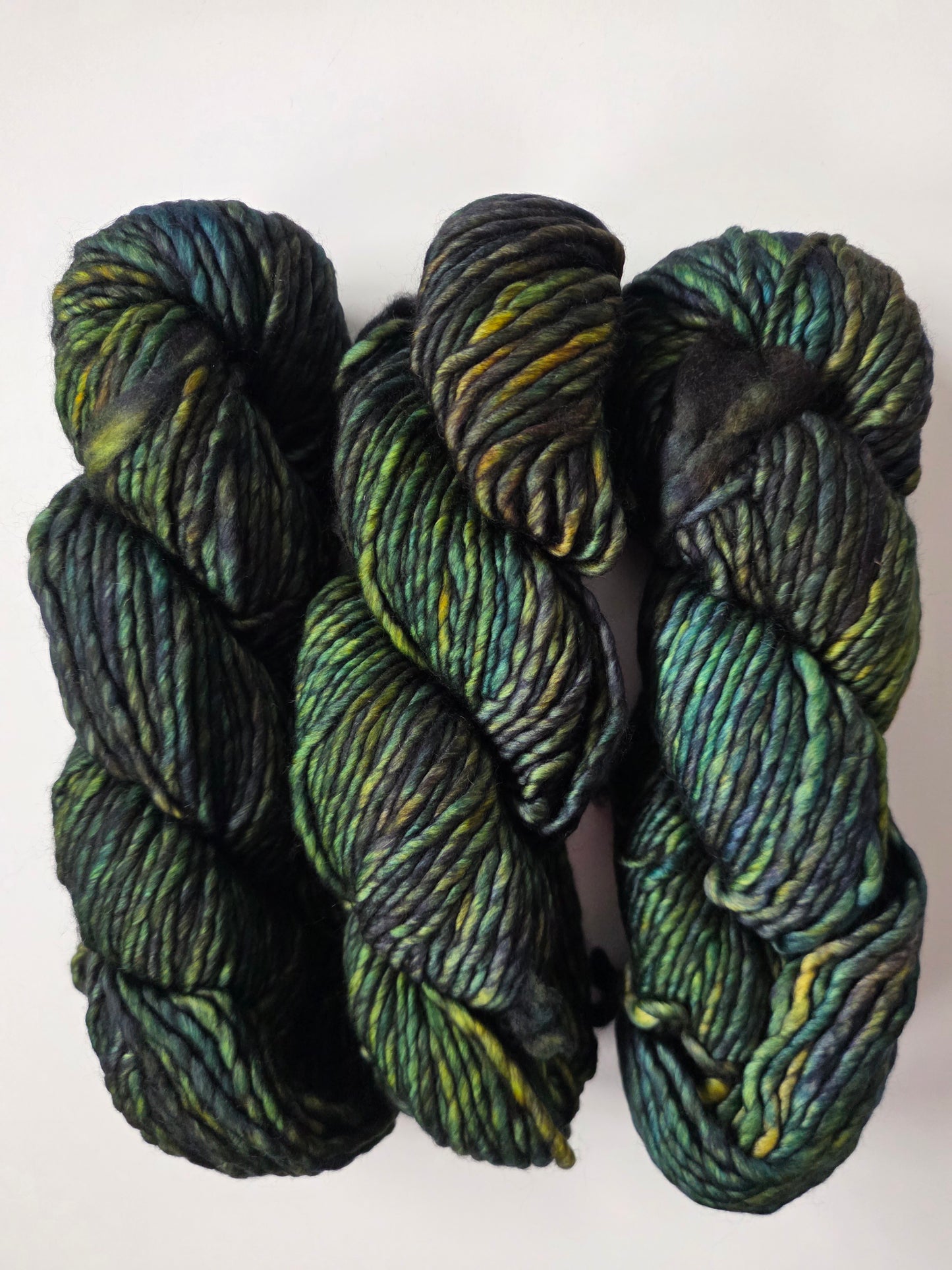 Malabrigo | Noventa | Hojas | North Road Knits | Hand Dyed | Merino Wool |  Bulky Yarn | 100% Superwash Merino | Single Ply Twisted