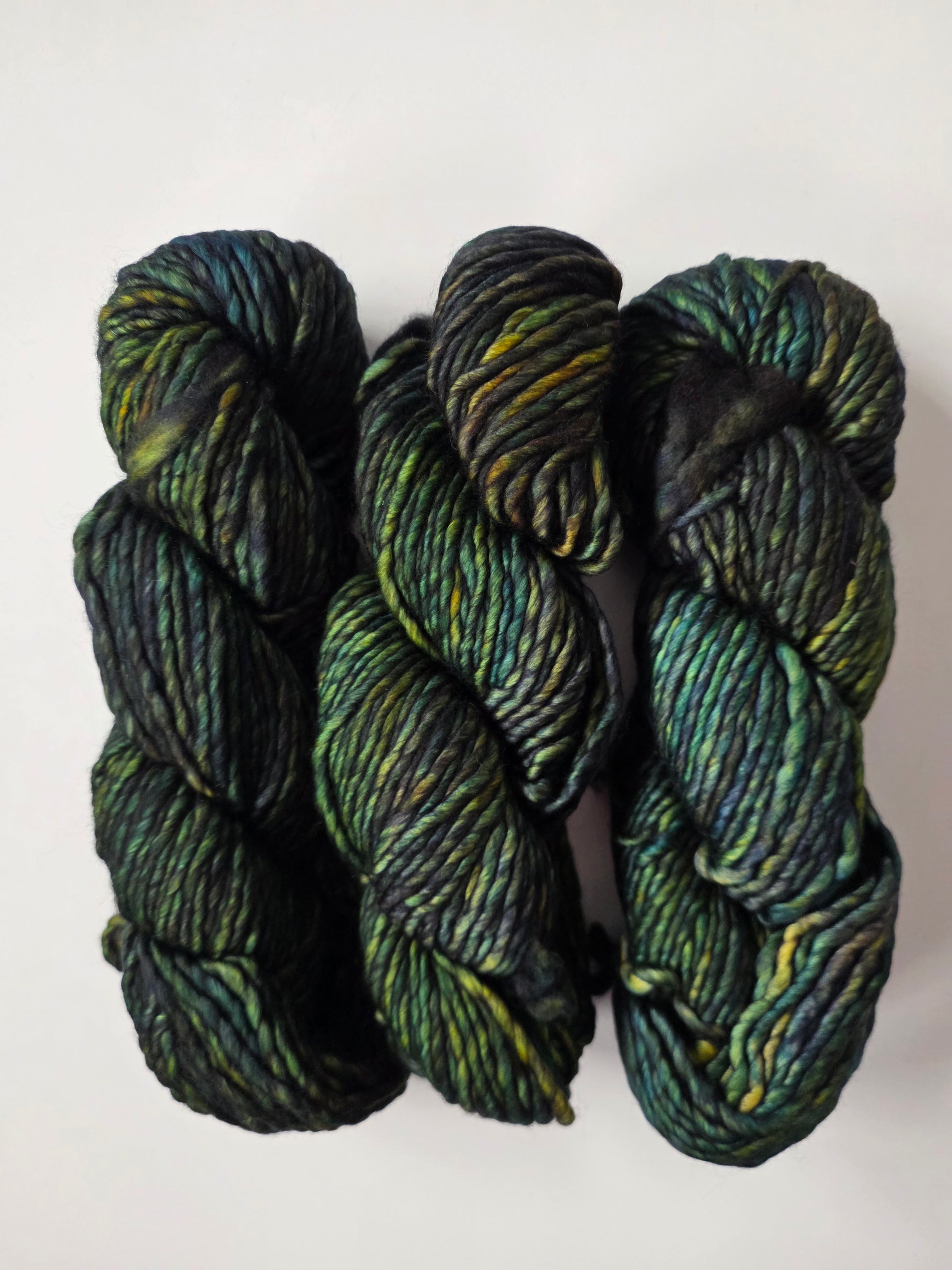 Malabrigo | Noventa | Hojas | North Road Knits | Hand Dyed | Merino Wool |  Bulky Yarn | 100% Superwash Merino | Single Ply Twisted