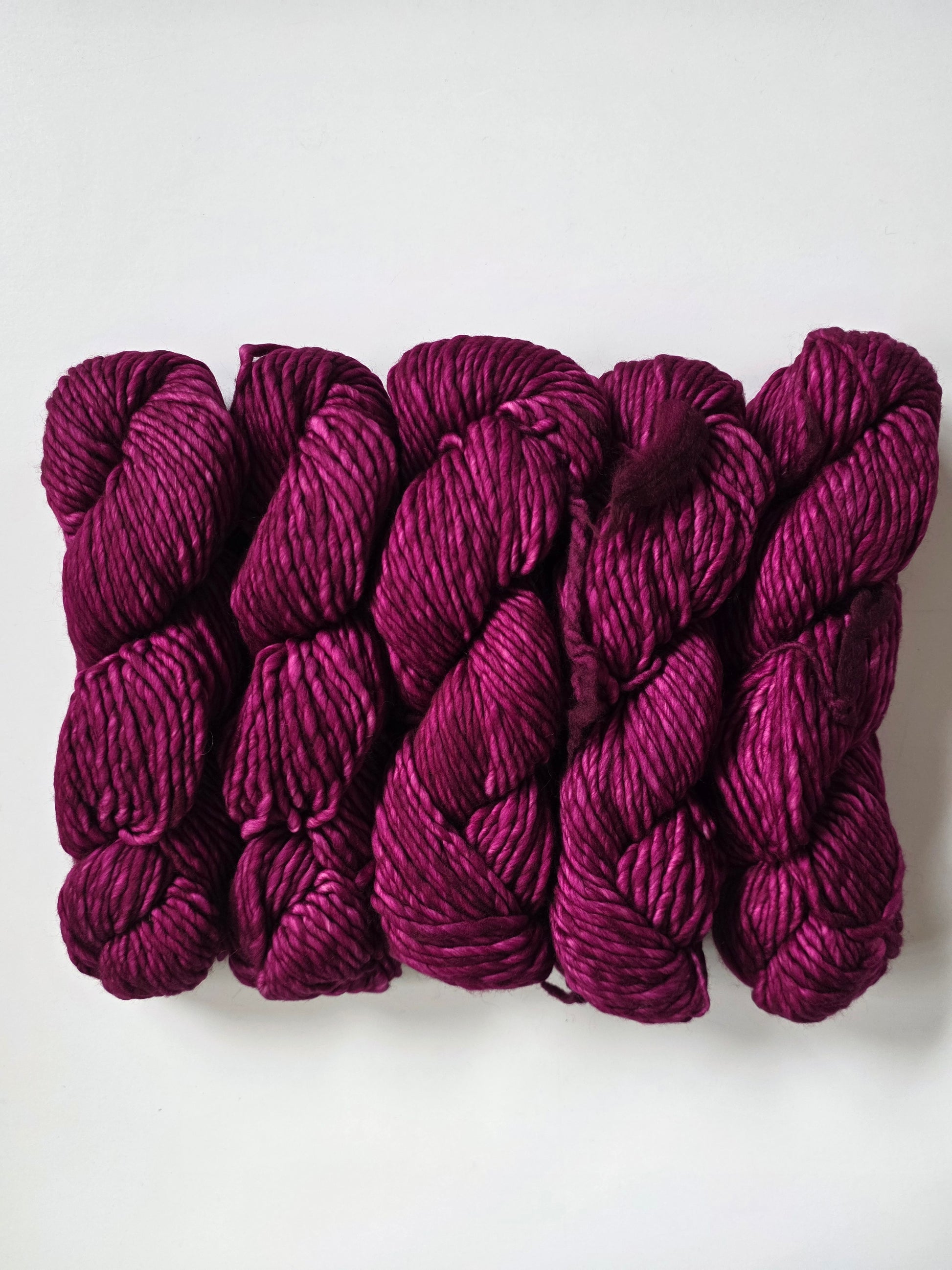 Malabrigo | Noventa | Hollyhock | North Road Knits | Hand Dyed | Merino Wool |  Bulky Yarn | 100% Superwash Merino | Single Ply Twisted | Yarn Shop | Grand Marais | Minnesota Yarn Shop