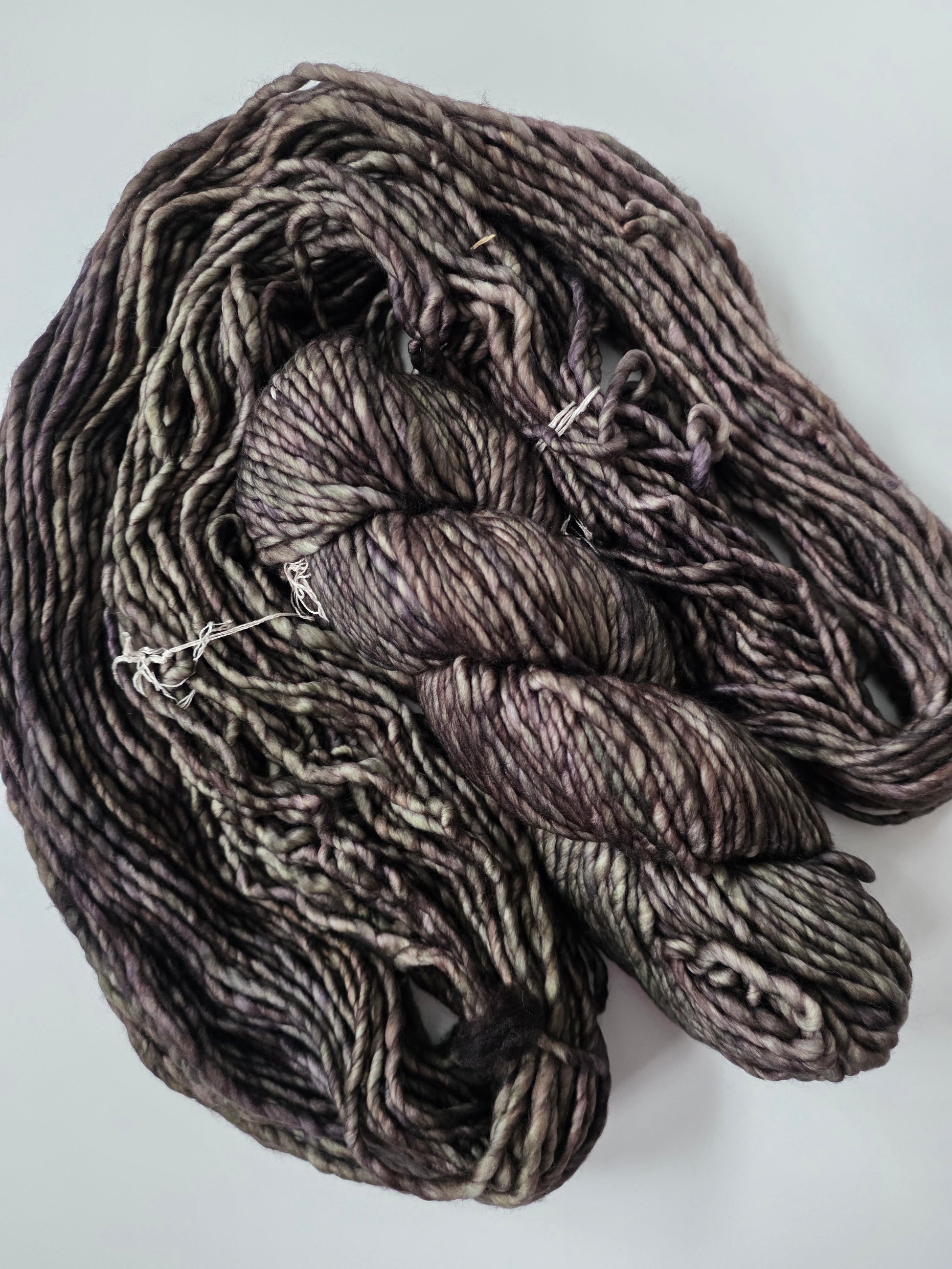 Malabrigo | Noventa | Olivinte | North Road Knits | Hand Dyed | Merino Wool |  Bulky Yarn | 100% Superwash Merino | Single Ply Twisted