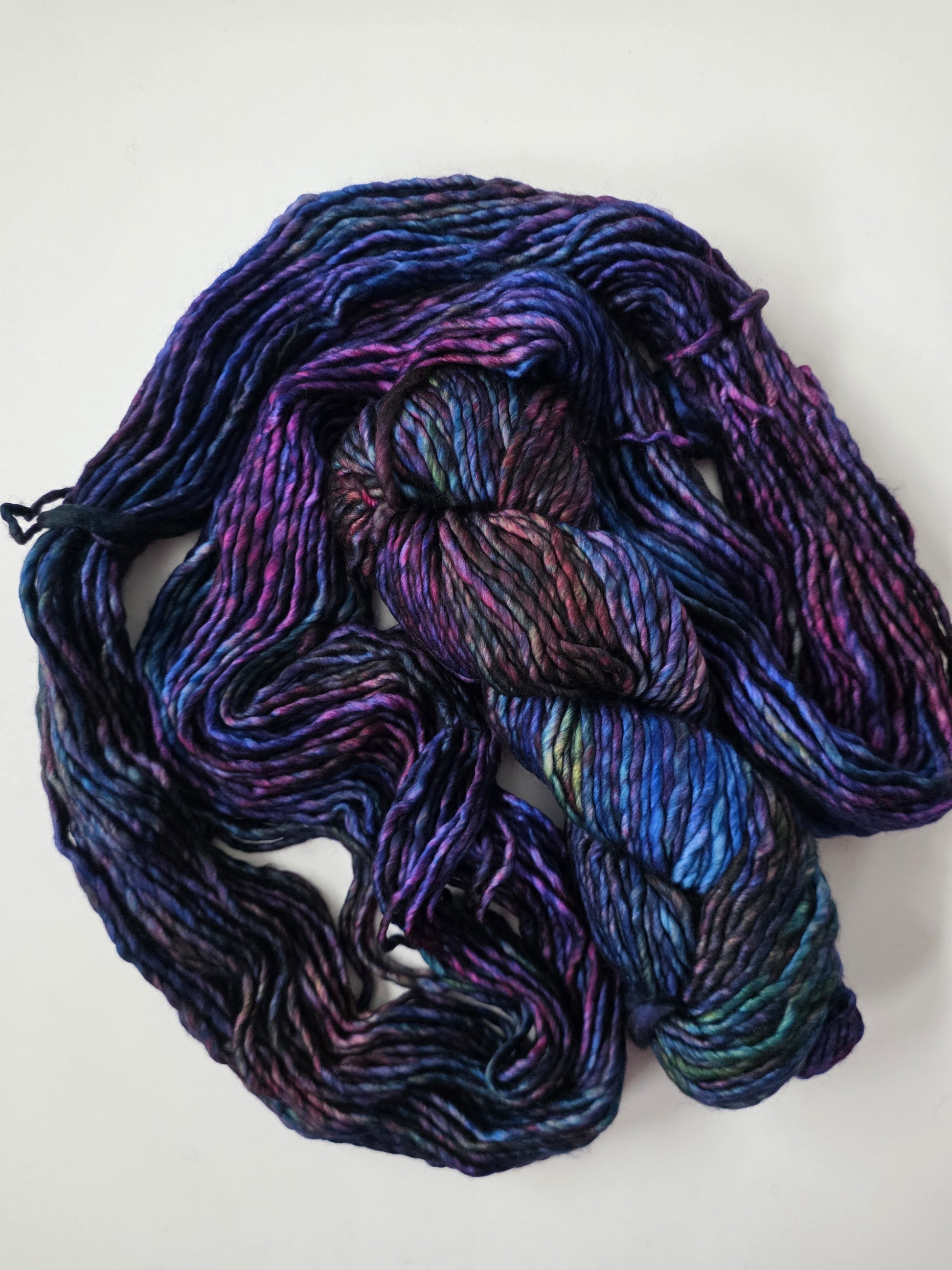Malabrigo | Noventa | Sombra De Palma | North Road Knits | Hand Dyed | Merino Wool |  Bulky Yarn | 100% Superwash Merino | Single Ply Twisted
