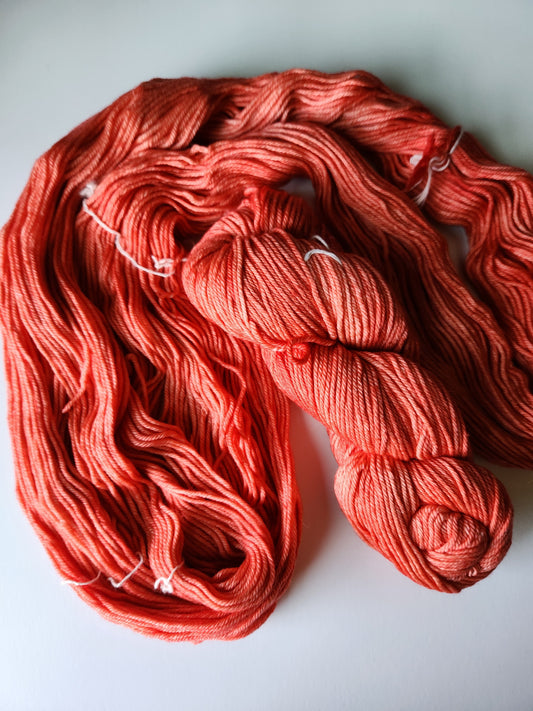 Malabrigo | Rios | Living Coral | North Road Knits | Hand Dyed | Merino Wool | Worsted Yarn | Worsted | 100% Superwash Merino