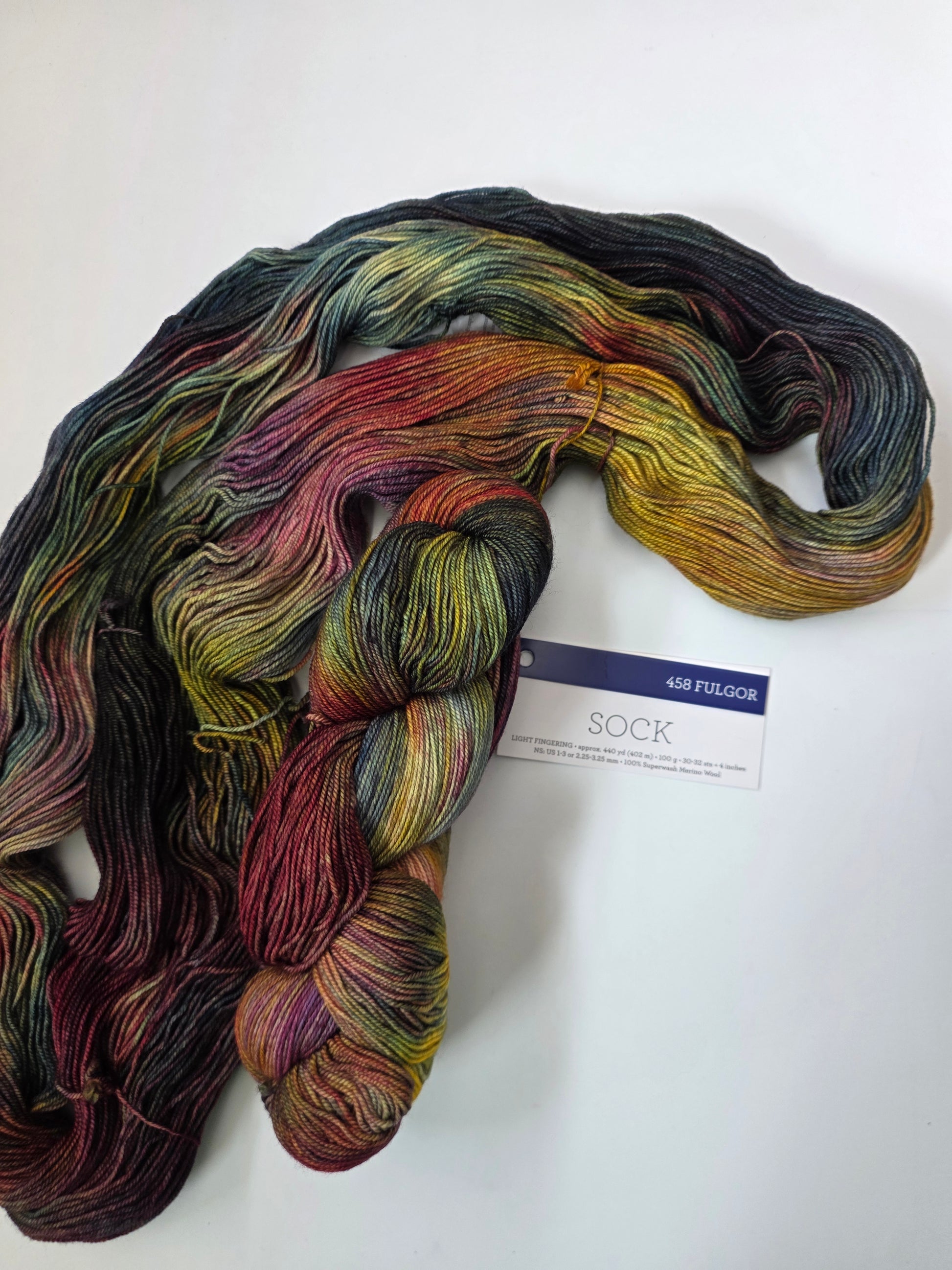 Malabrigo | Sock | Fulgor | North Road Knits | Hand Dyed | Merino Wool | 100% Super Washed Merino Wool