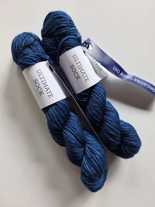 Malabrigo | Ultimate Sock Mini | Azul Profundo | North Road Knits | Hand Dyed | Fingering | Yarn Shop | Grand Marais | Minnesota Yarn Shop | Mini Skein