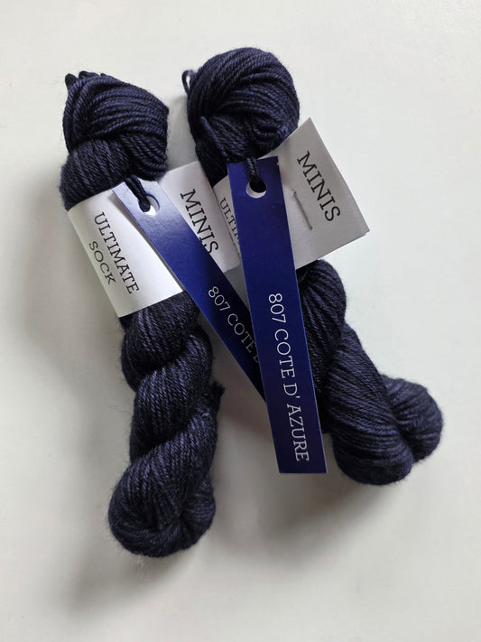 Malabrigo | Ultimate Sock Mini | Cote D' Azure | North Road Knits | Hand Dyed | Fingering | Yarn Shop | Grand Marais | Minnesota Yarn Shop | Mini Skein