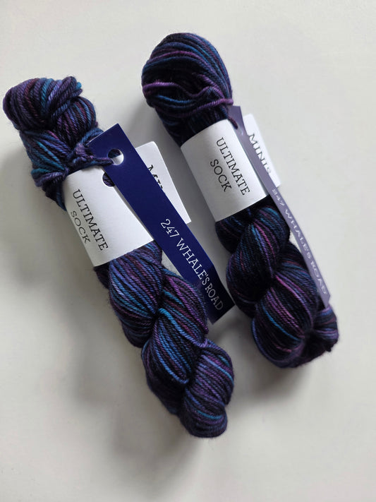 Malabrigo | Ultimate Sock Mini | Whale's Road | North Road Knits | Hand Dyed | Fingering | Yarn Shop | Grand Marais | Minnesota Yarn Shop | Mini Skein
