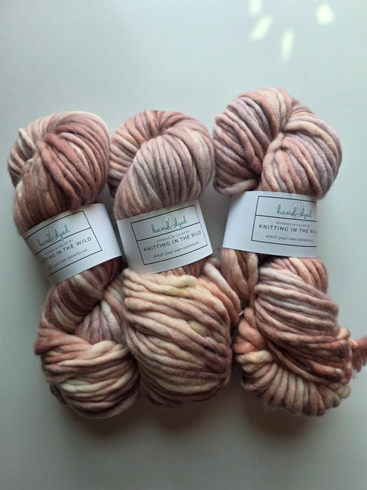 Knitting In The Wild Hand Dyed Yarn | Super Bulky | Mauve Wood