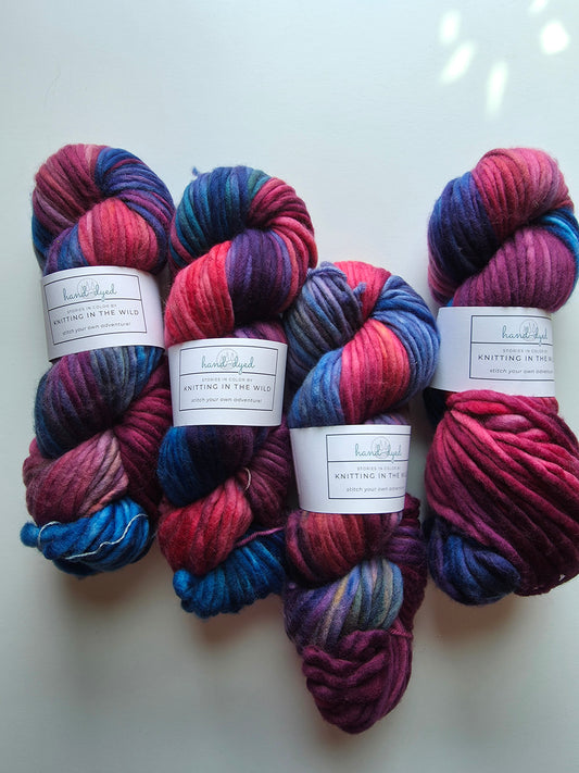 Knitting In The Wild Hand Dyed Yarn | Super Bulky | Merlot