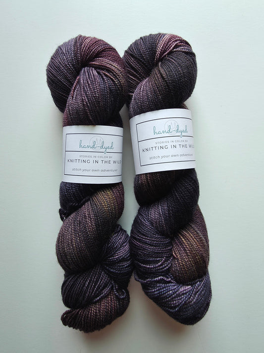 Knitting In The Wild Hand Dyed Yarn | Temperance | Moody Plum