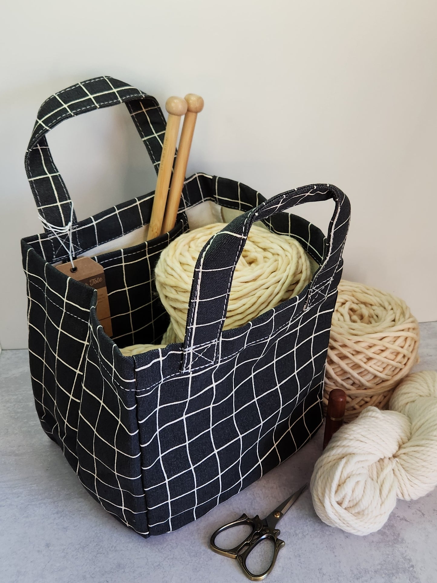 North Road Knits MAIKA Lunch Tote Knitting Project Bag Belvedere