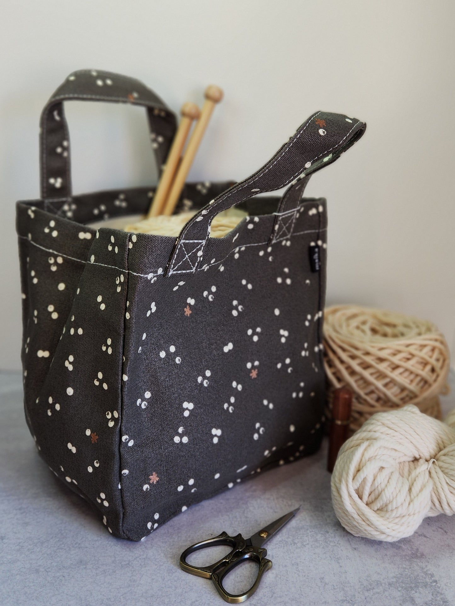 North Road Knits MAIKA Lunch Tote Knitting Project Bag Nochi