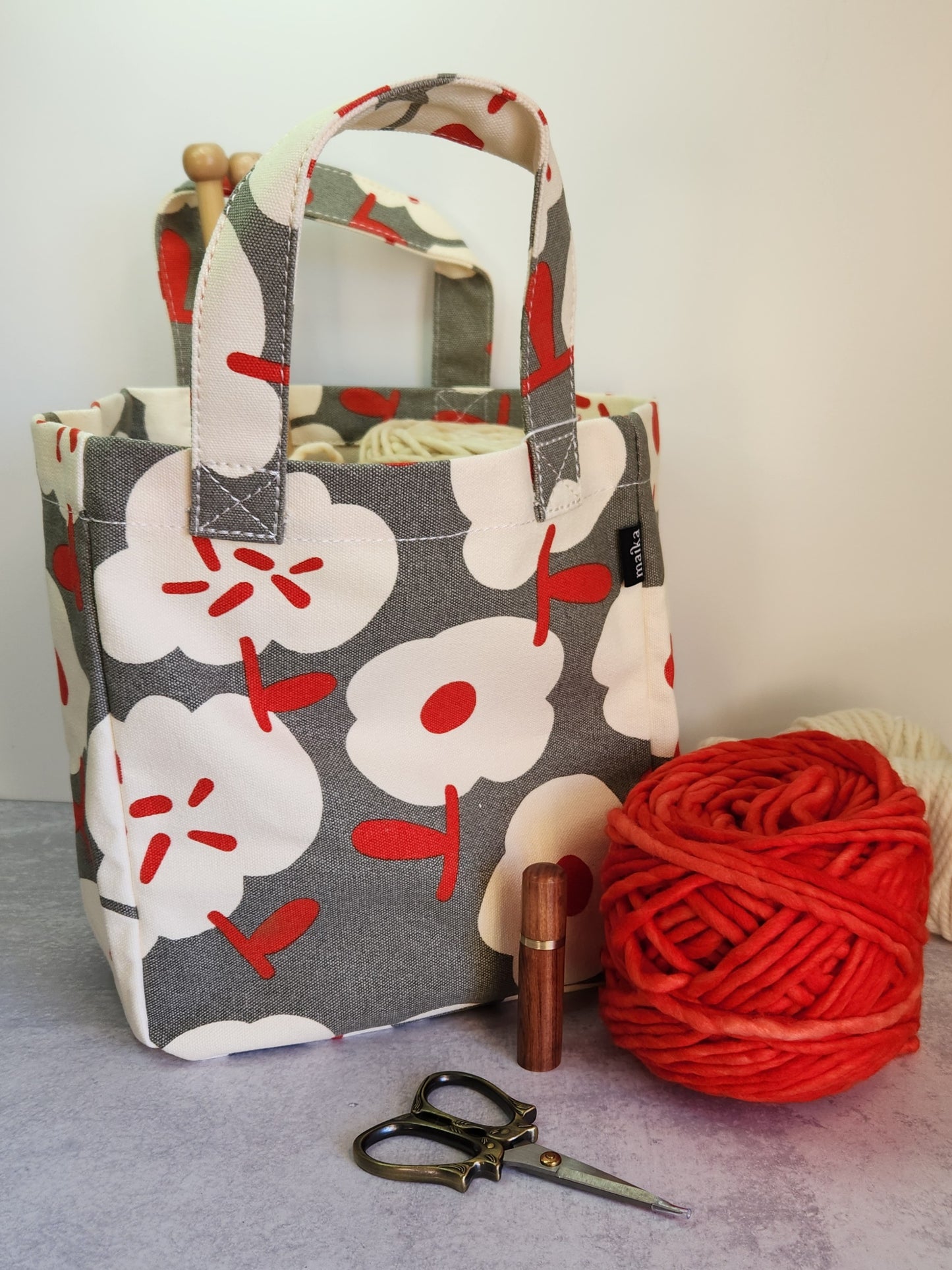 North Road Knits MAIKA Lunch Tote Knitting Project Bag Sierra