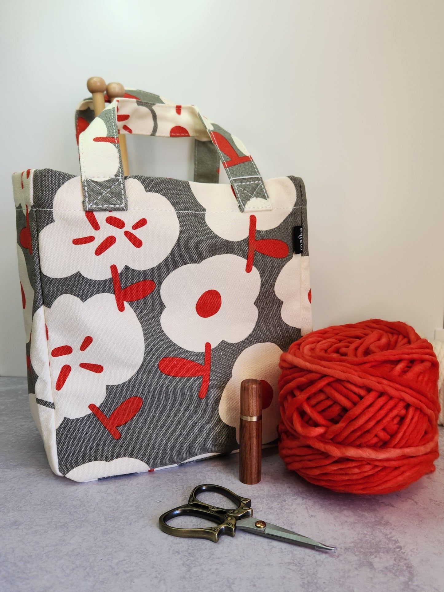 North Road Knits MAIKA Lunch Tote Knitting Project Bag Sierra