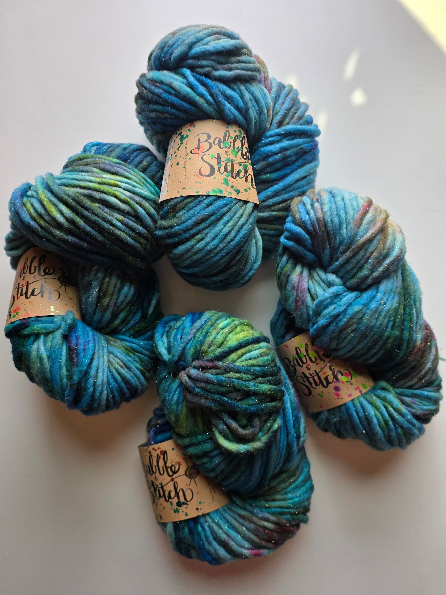 Babble and Stitch Yarn | Super Chunky Glam | Painted Jeans