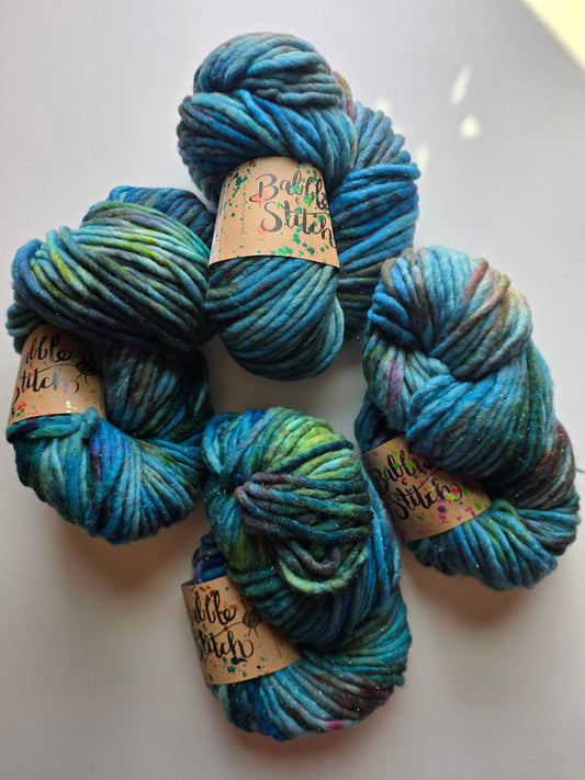Babble and Stitch Yarn | Super Chunky Glam | Painted Jeans