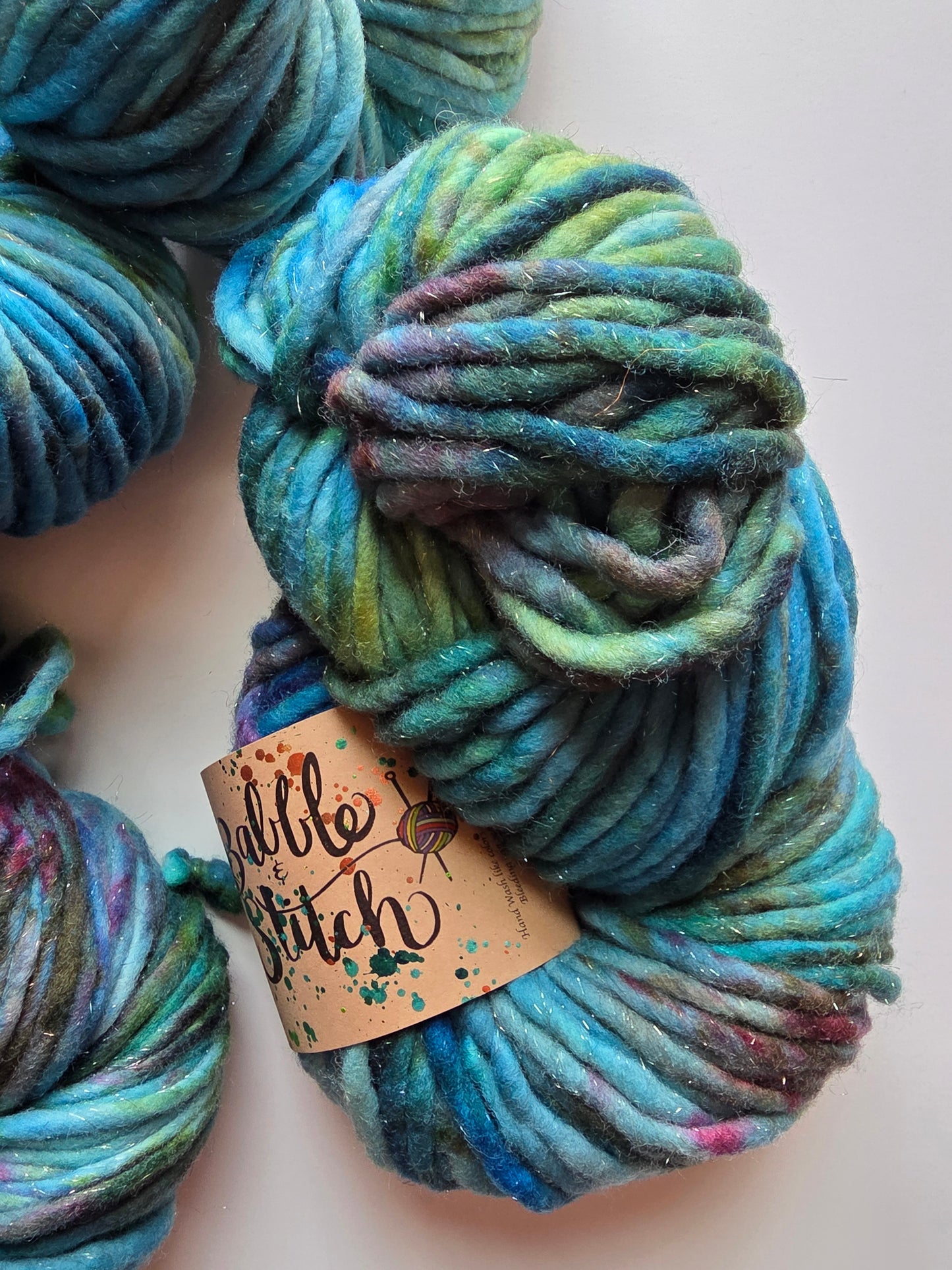 Babble and Stitch Yarn | Super Chunky Glam | Painted Jeans