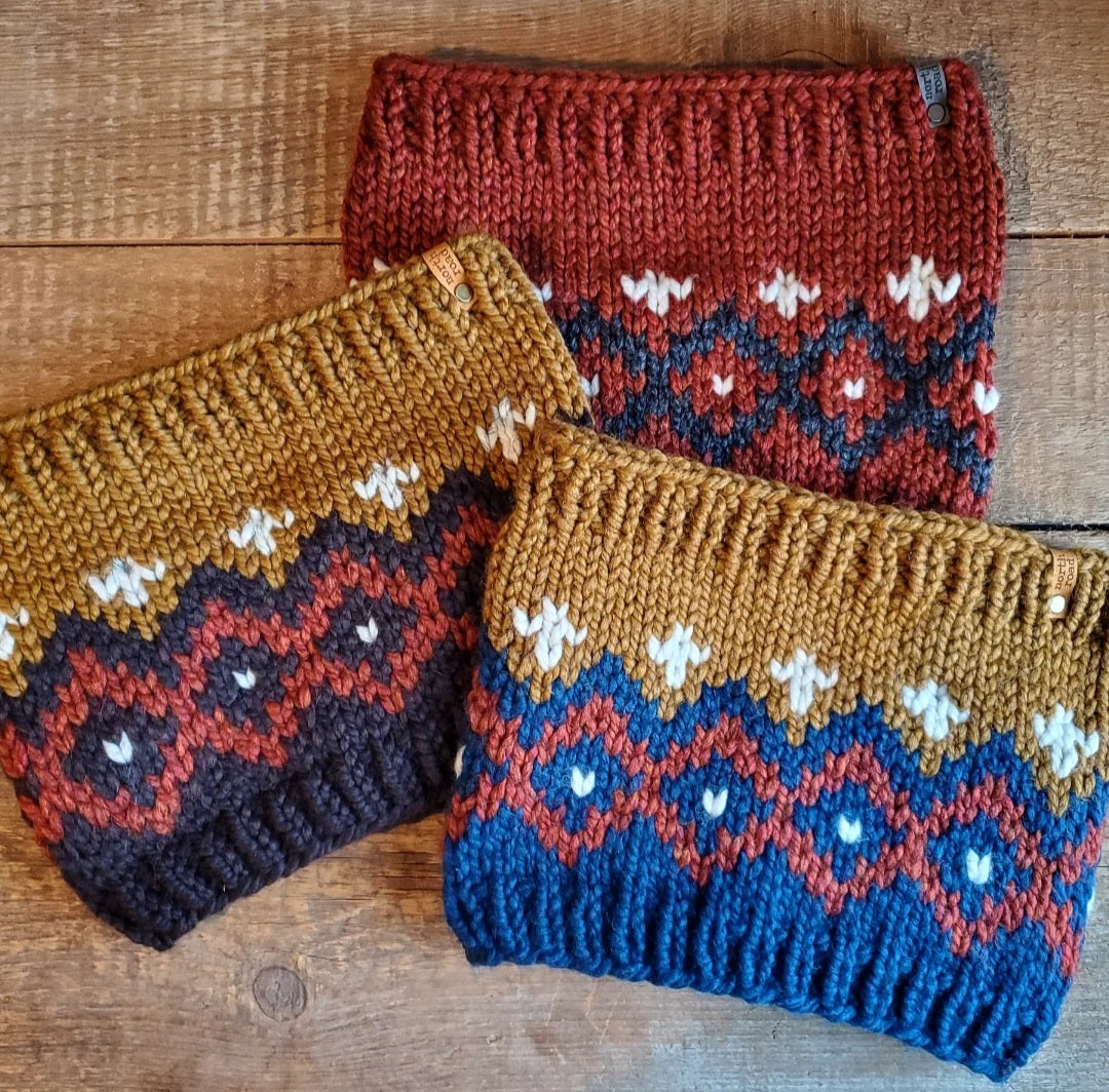 Devil's Kettle Cowl Knitting Pattern