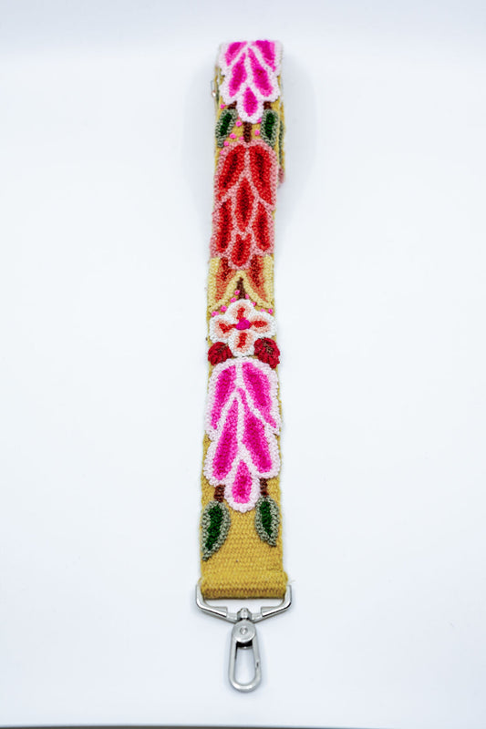 Hand Embroidered Removable Strap | Turmeric
