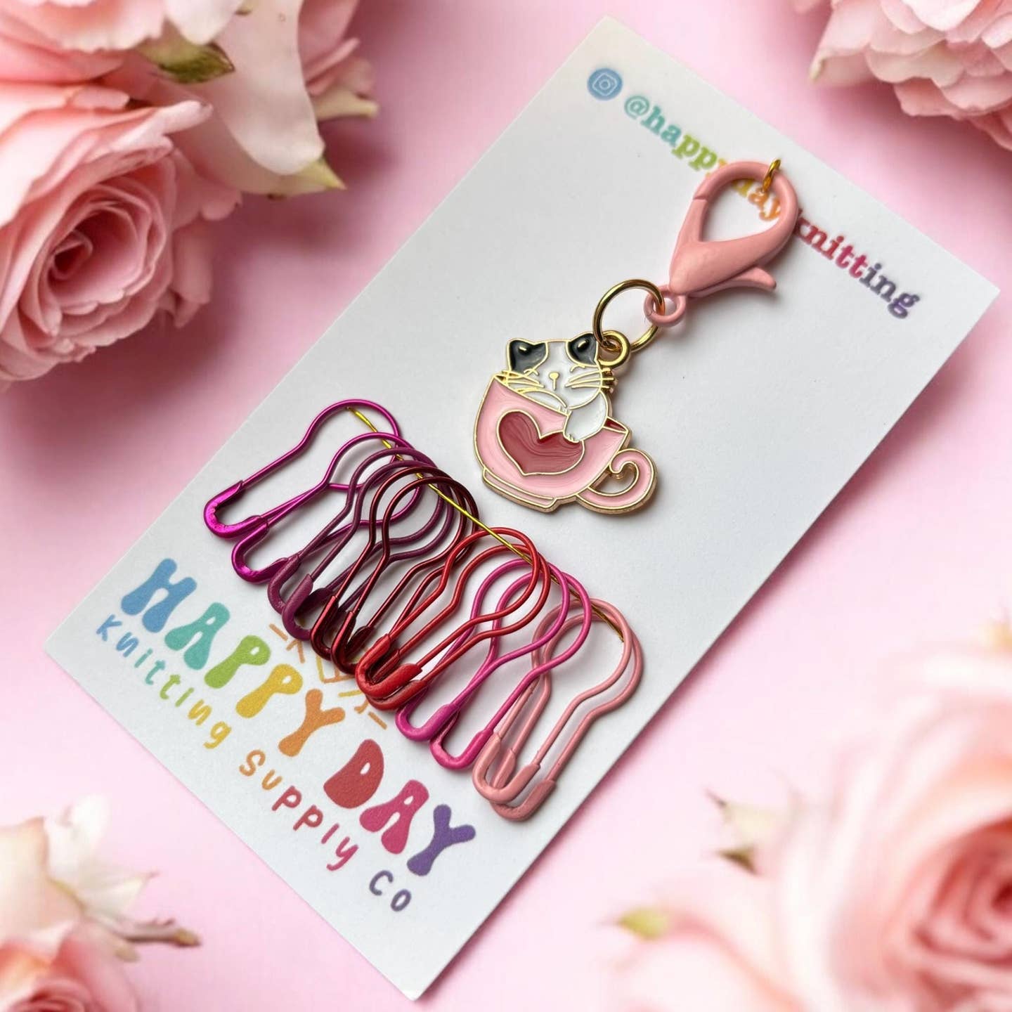 Cat-Ffeinated Valentine Stitch Marker Set