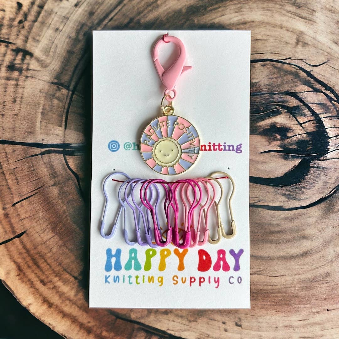 Radiate Positivity Stitch Marker & Progress Keepers Stitch Marker Set