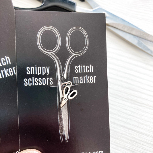 Snippy Scissors Stitch Marker, Removable, (Single Stitch Marker)