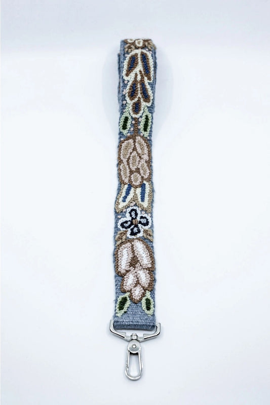 Hand Embroidered Removable Strap | Flecked Steel