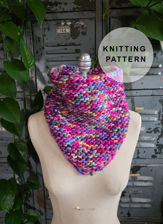 Pebble Beach Bandana Cowl Knitting Pattern
