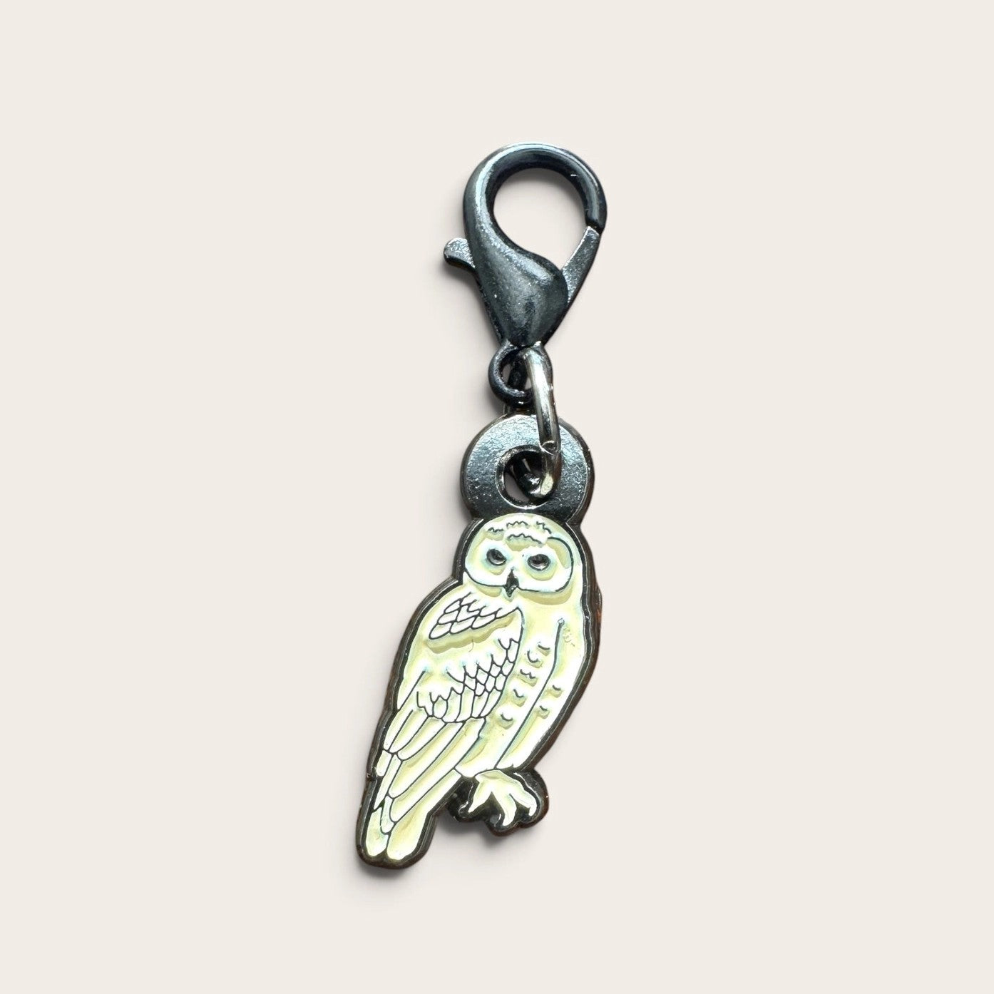 Removable Snowy Owl (Single Stitch Marker)