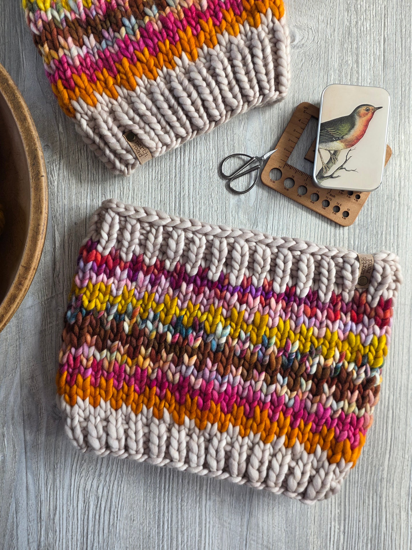 Merino Wool Hat and Cowl Set