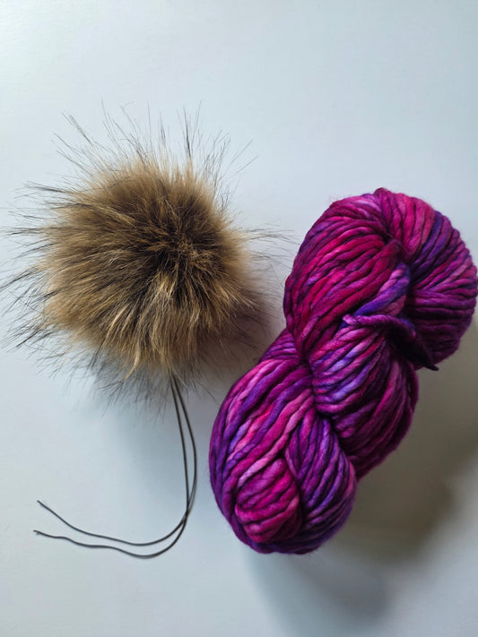 Yarn and Pom Bundle | Malabrigo Rasta | Baya Electrica